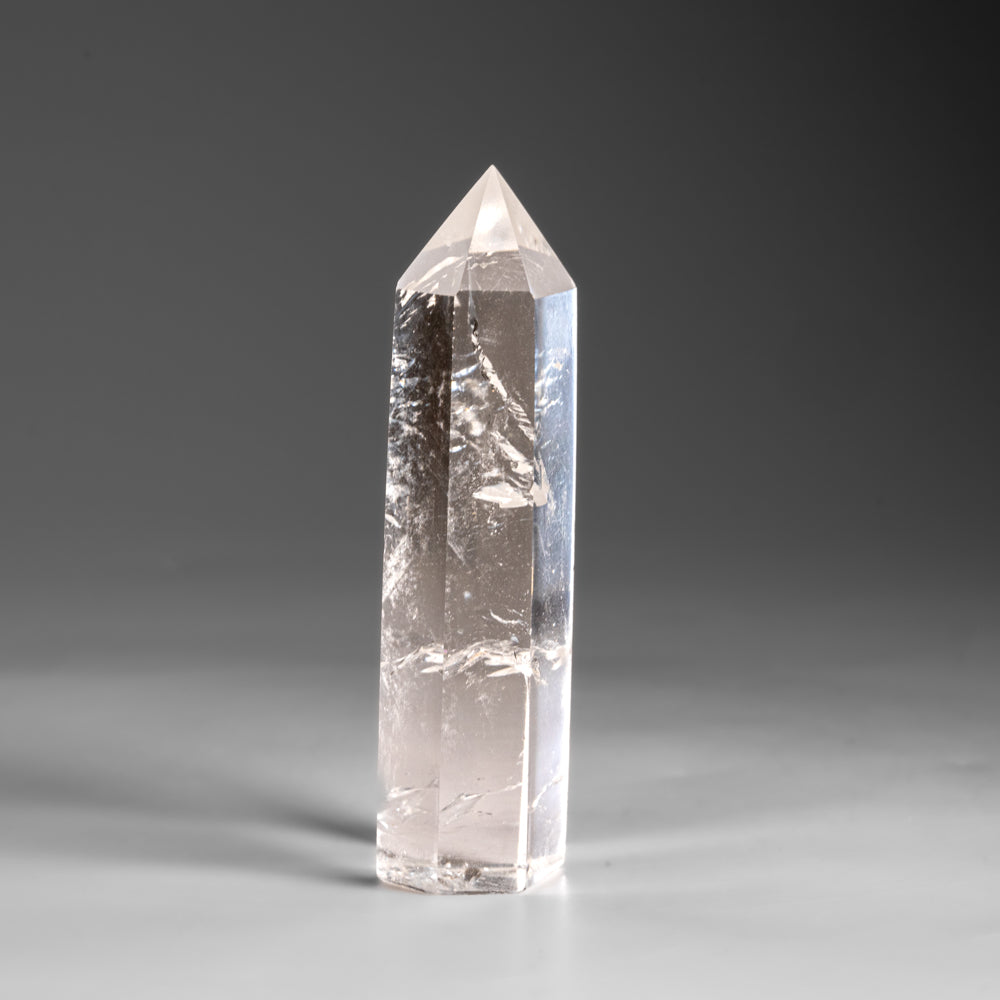 Gem Clear Quartz Polished (Medium) Point From Brazil