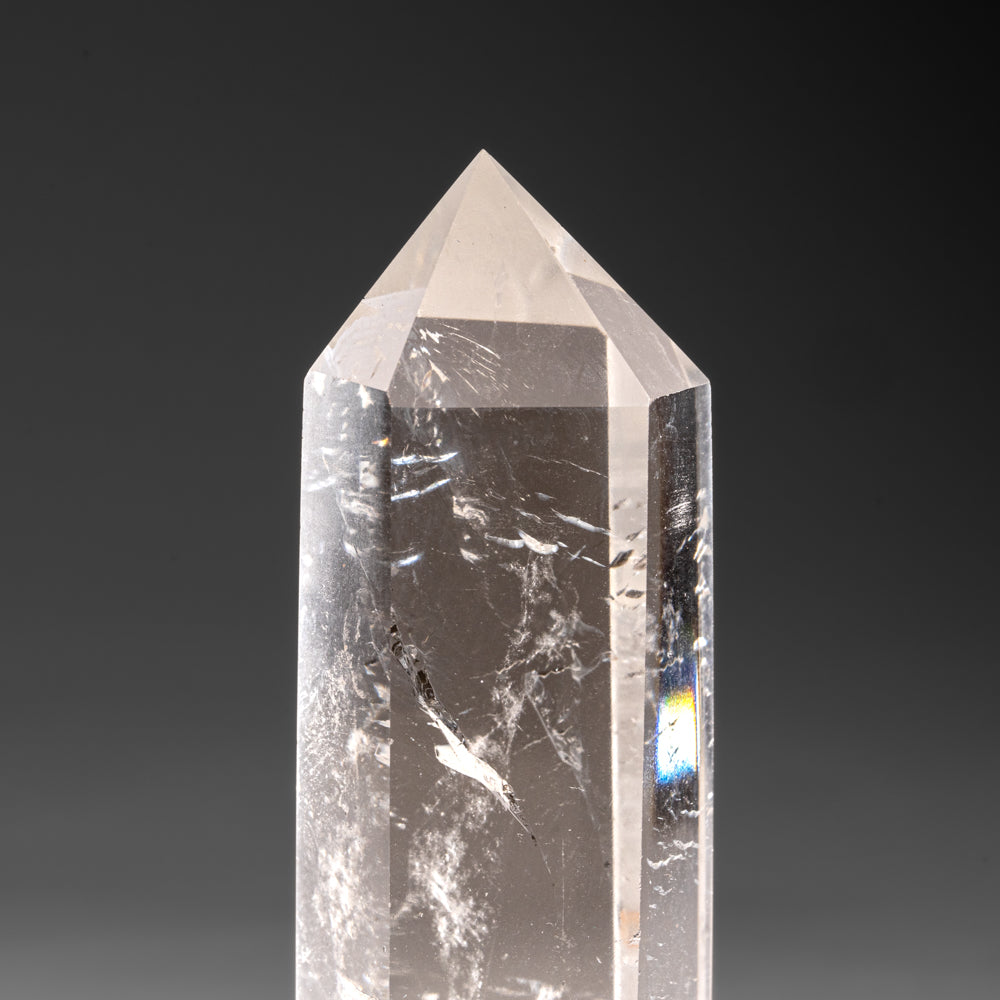 Gem Clear Quartz Polished (Medium) Point From Brazil