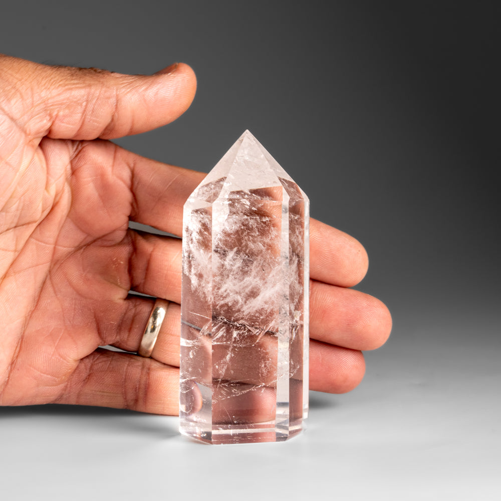 Gem Clear Quartz Polished (Large) Point From Brazil