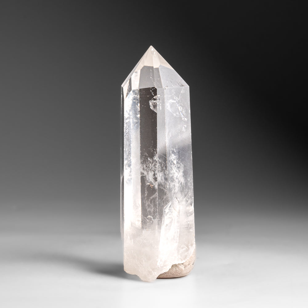 Genuine Polished Clear Quartz Crystal Point from Brazil (134 grams)