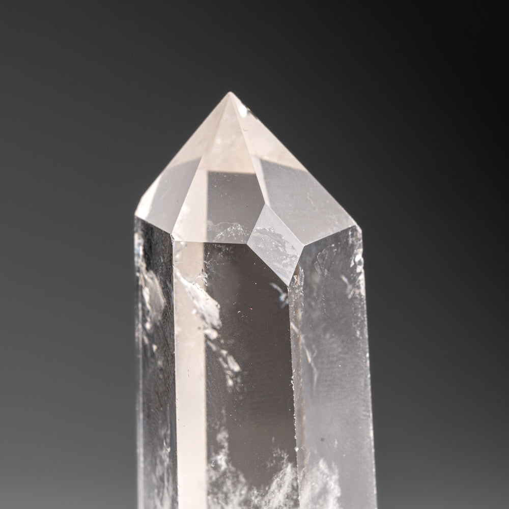 Genuine Polished Clear Quartz Crystal Point from Brazil (134 grams)