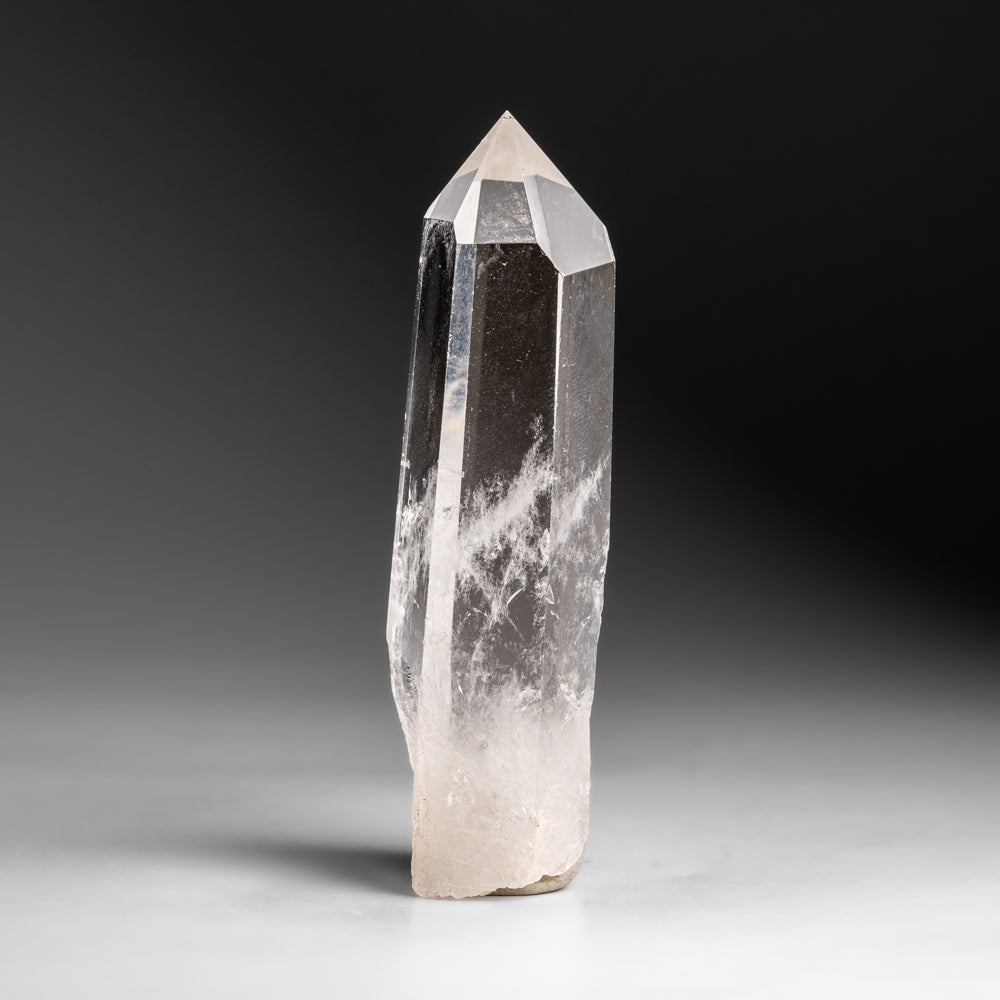 Genuine Polished Clear Quartz Crystal Point from Brazil (115.3 grams)