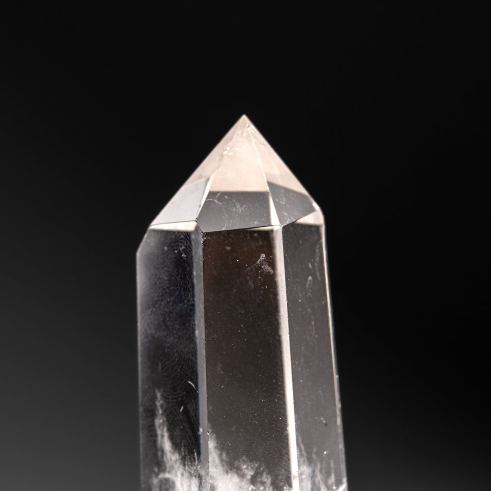 Genuine Polished Clear Quartz Crystal Point from Brazil (115.3 grams)