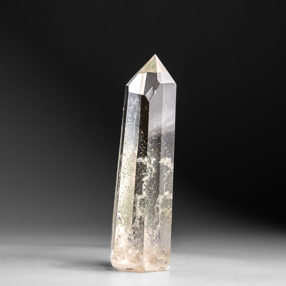 Genuine Polished Clear Quartz Crystal Point from Brazil (126 grams)