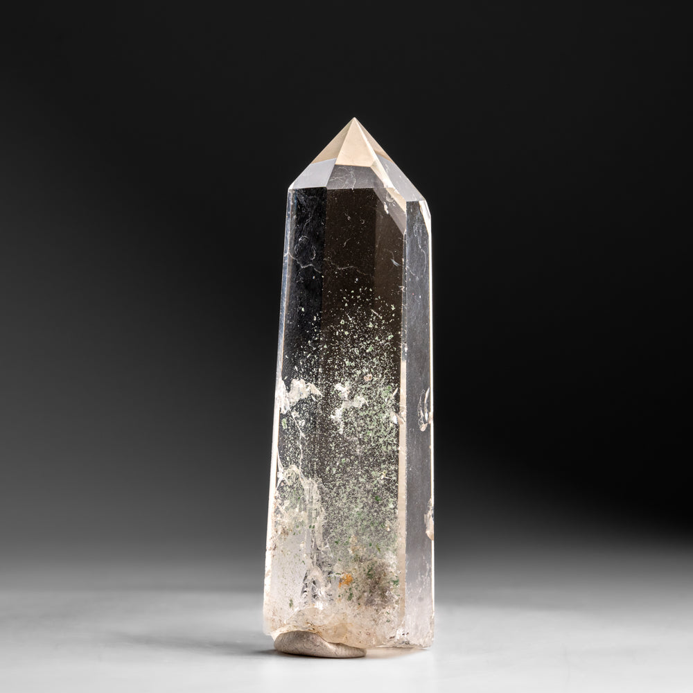 Genuine Polished Clear Quartz Crystal Point from Brazil (126 grams)