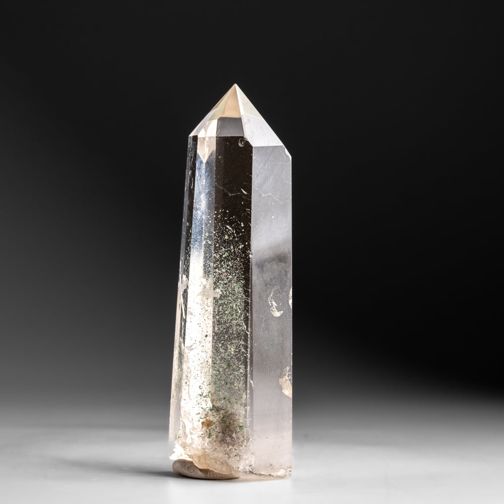 Genuine Polished Clear Quartz Crystal Point from Brazil (126 grams)