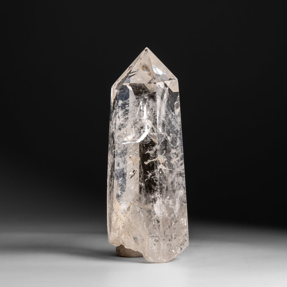 Genuine Polished Clear Quartz Crystal Point from Brazil (252 grams)