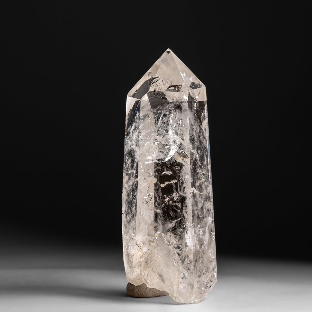 Genuine Polished Clear Quartz Crystal Point from Brazil (252 grams)