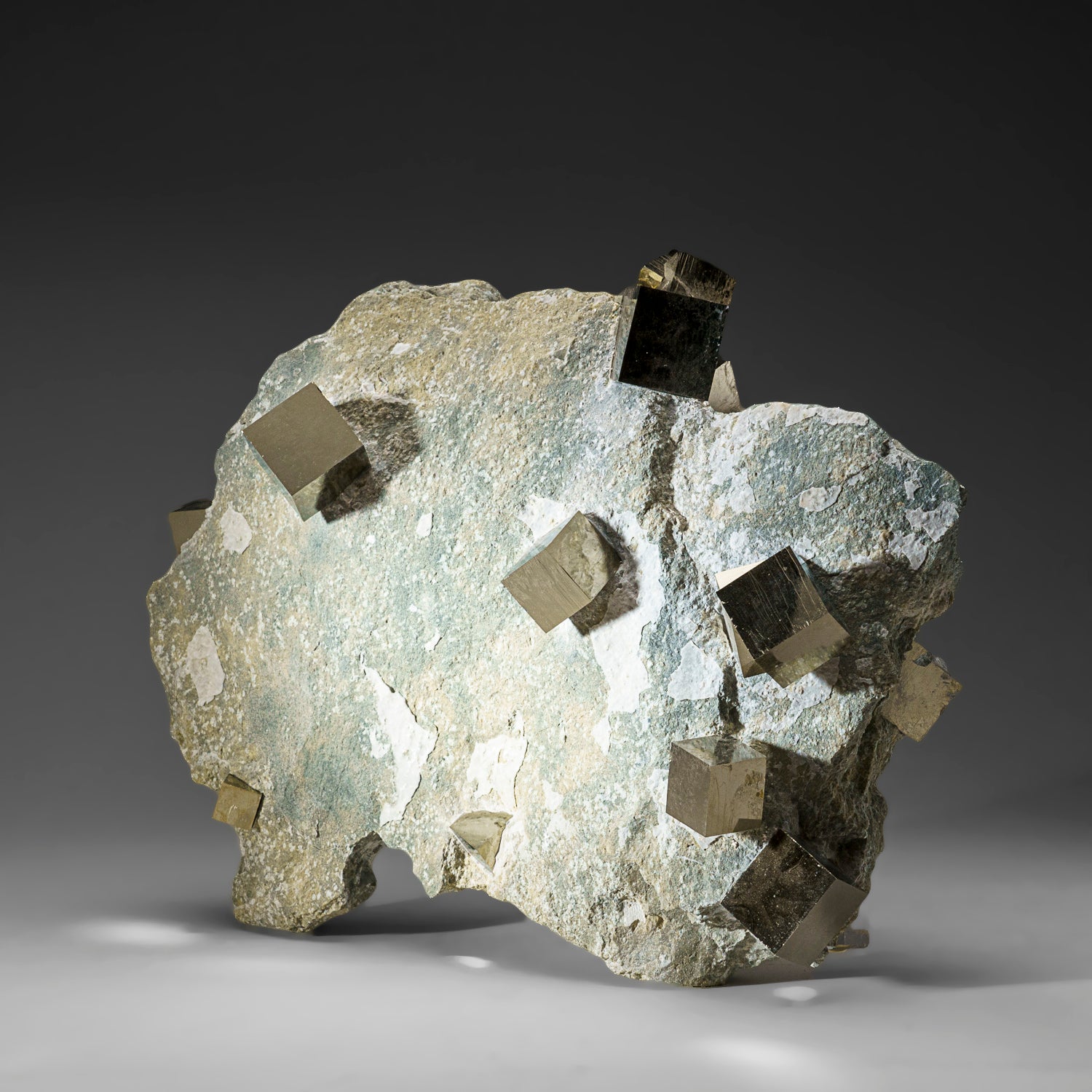 Genuine Pyrite Cubes on Basalt From Navajun, Spain (13 lbs)