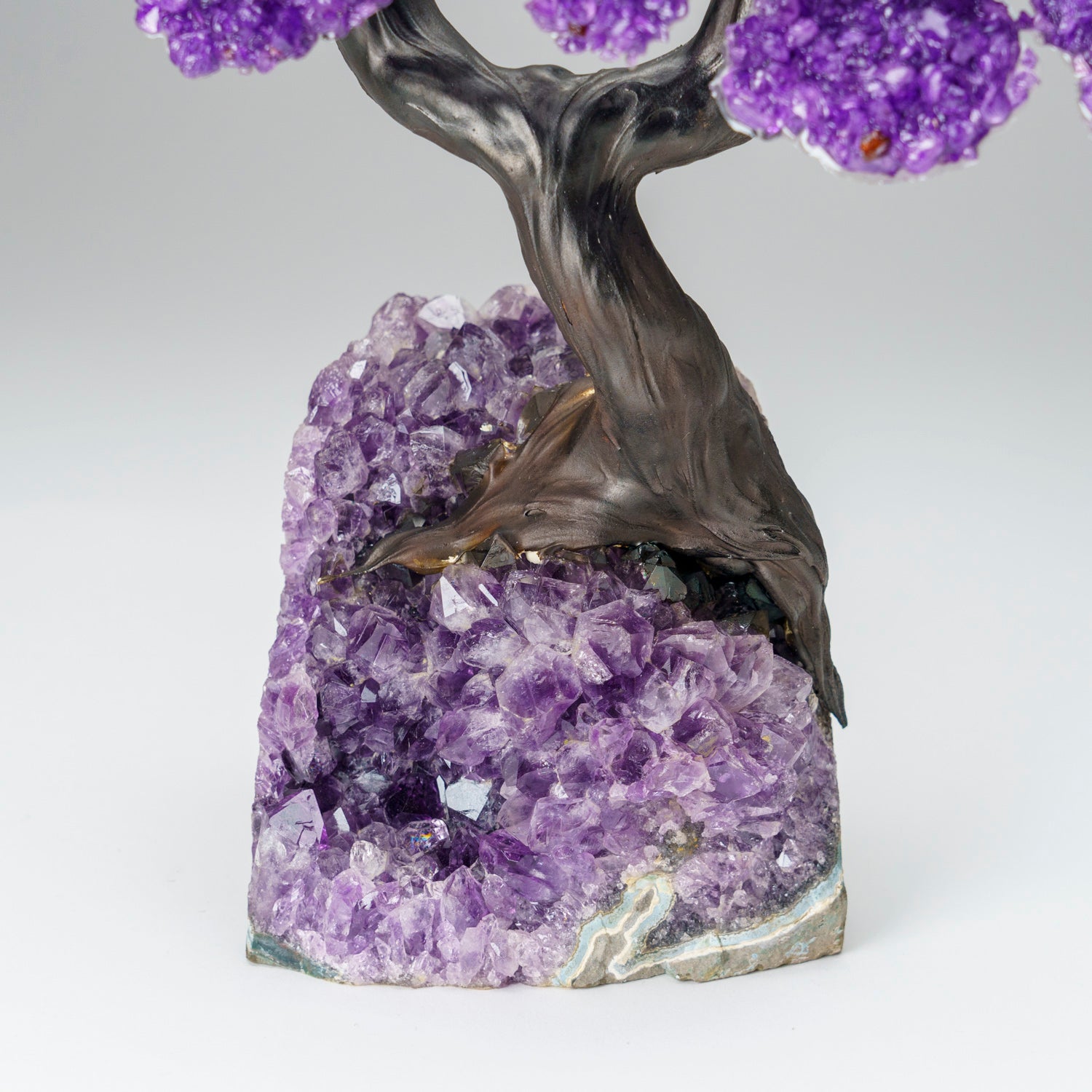 Custom - Genuine Amethyst Clustered Gemstone Tree on Amethyst Matrix (The Protection Tree)