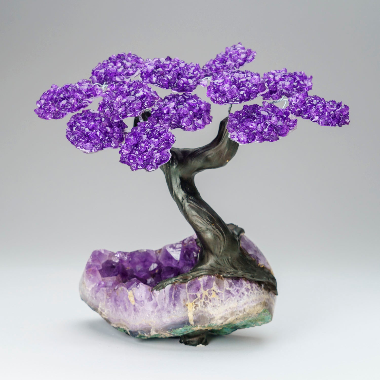 Custom - Genuine Amethyst Clustered Gemstone Tree on Amethyst Matrix (The Protection Tree)