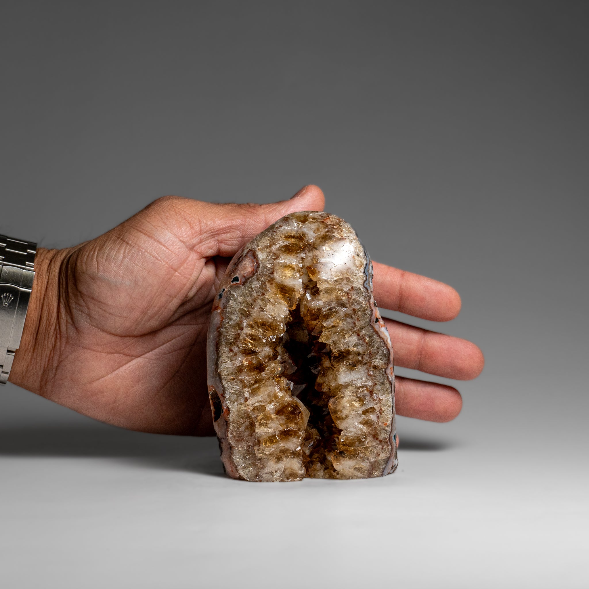 Genuine Citrine Quartz Crystal Cluster From Brazil (1.5 lbs)