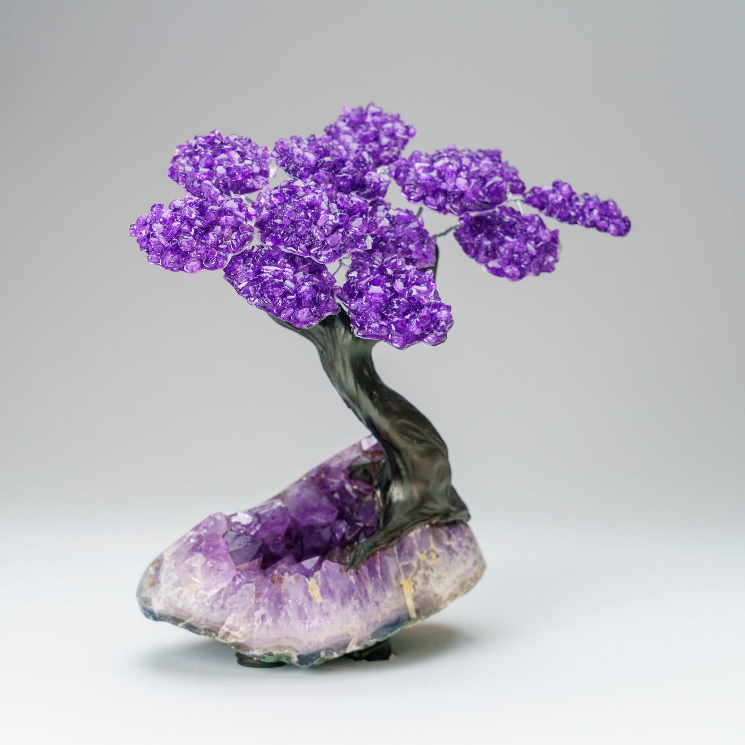 Custom - Genuine Amethyst Clustered Gemstone Tree on Amethyst Matrix (The Protection Tree)