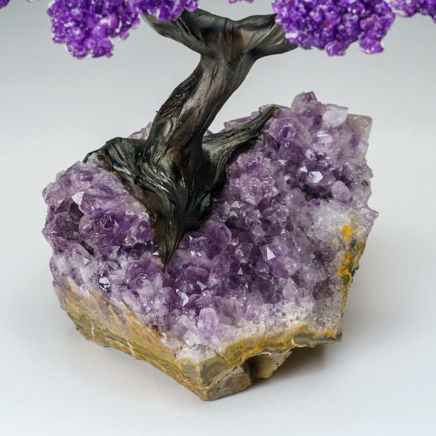 Custom - Genuine Amethyst Clustered Gemstone Tree on Amethyst Matrix (The Protection Tree)