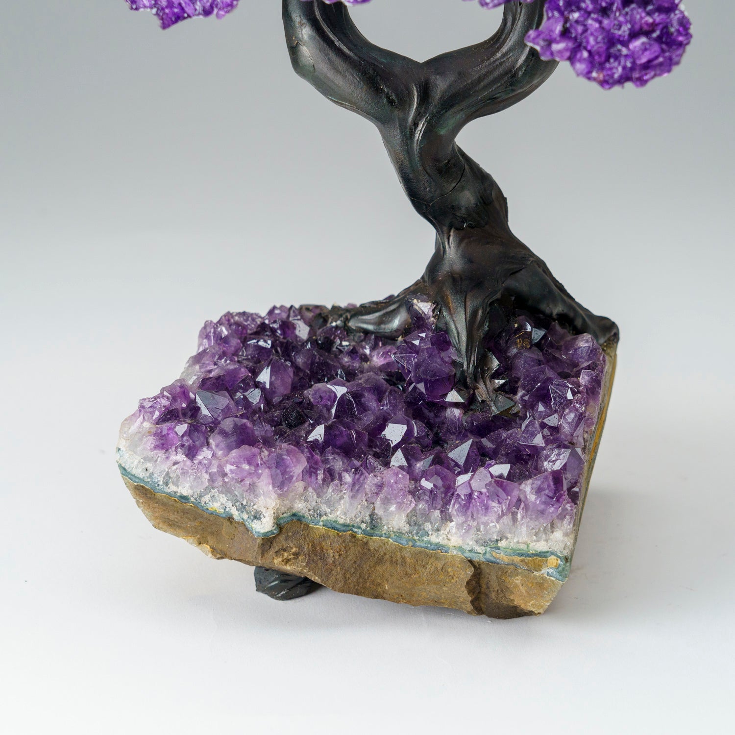 Custom - Genuine Amethyst Clustered Gemstone Tree on Amethyst Matrix (The Protection Tree)