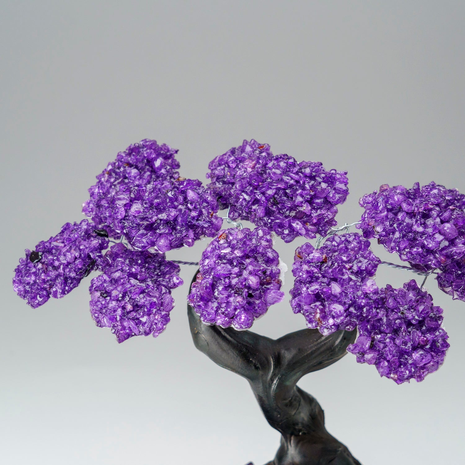 Custom - Genuine Amethyst Clustered Gemstone Tree on Amethyst Matrix (The Protection Tree)