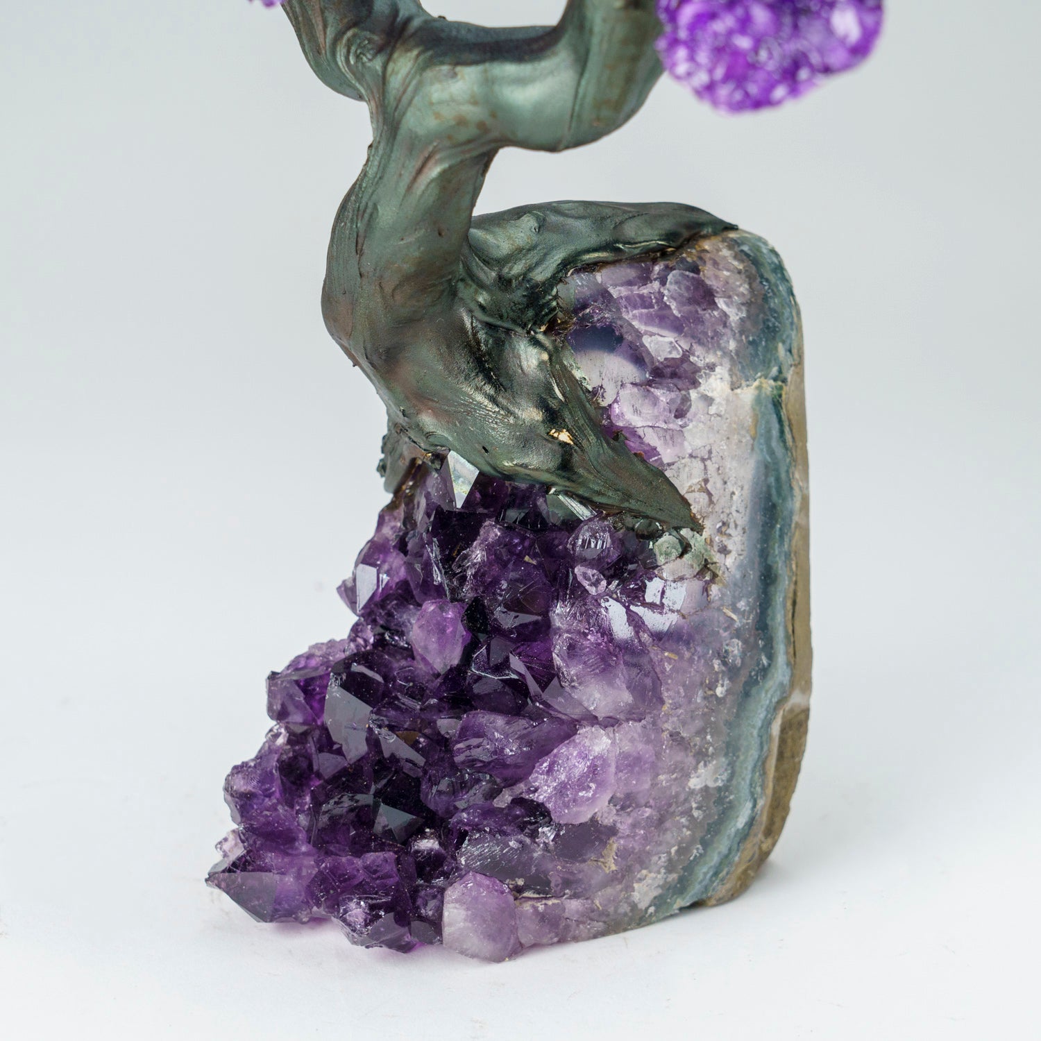 Custom - Genuine Amethyst Clustered Gemstone Tree on Amethyst Matrix (The Protection Tree)