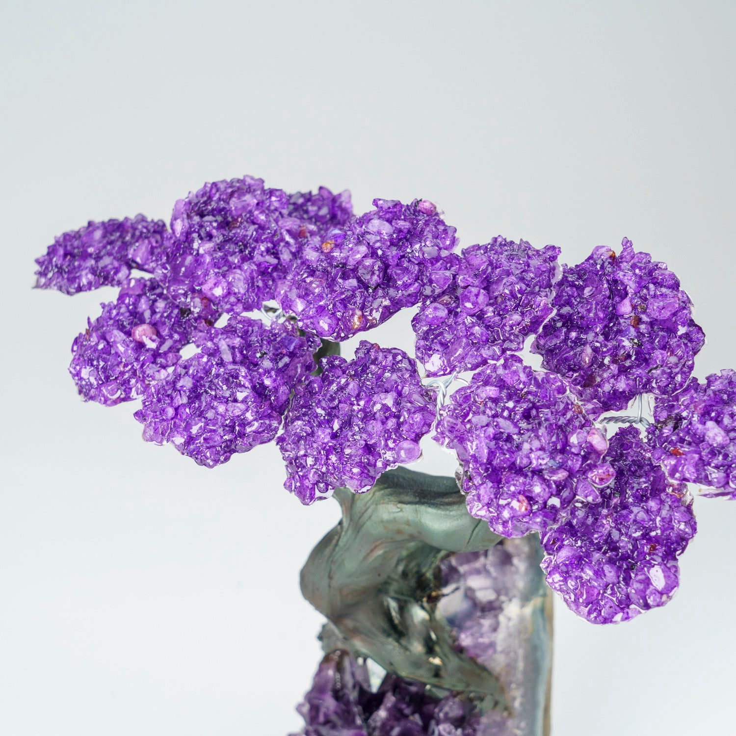 Custom - Genuine Amethyst Clustered Gemstone Tree on Amethyst Matrix (The Protection Tree)