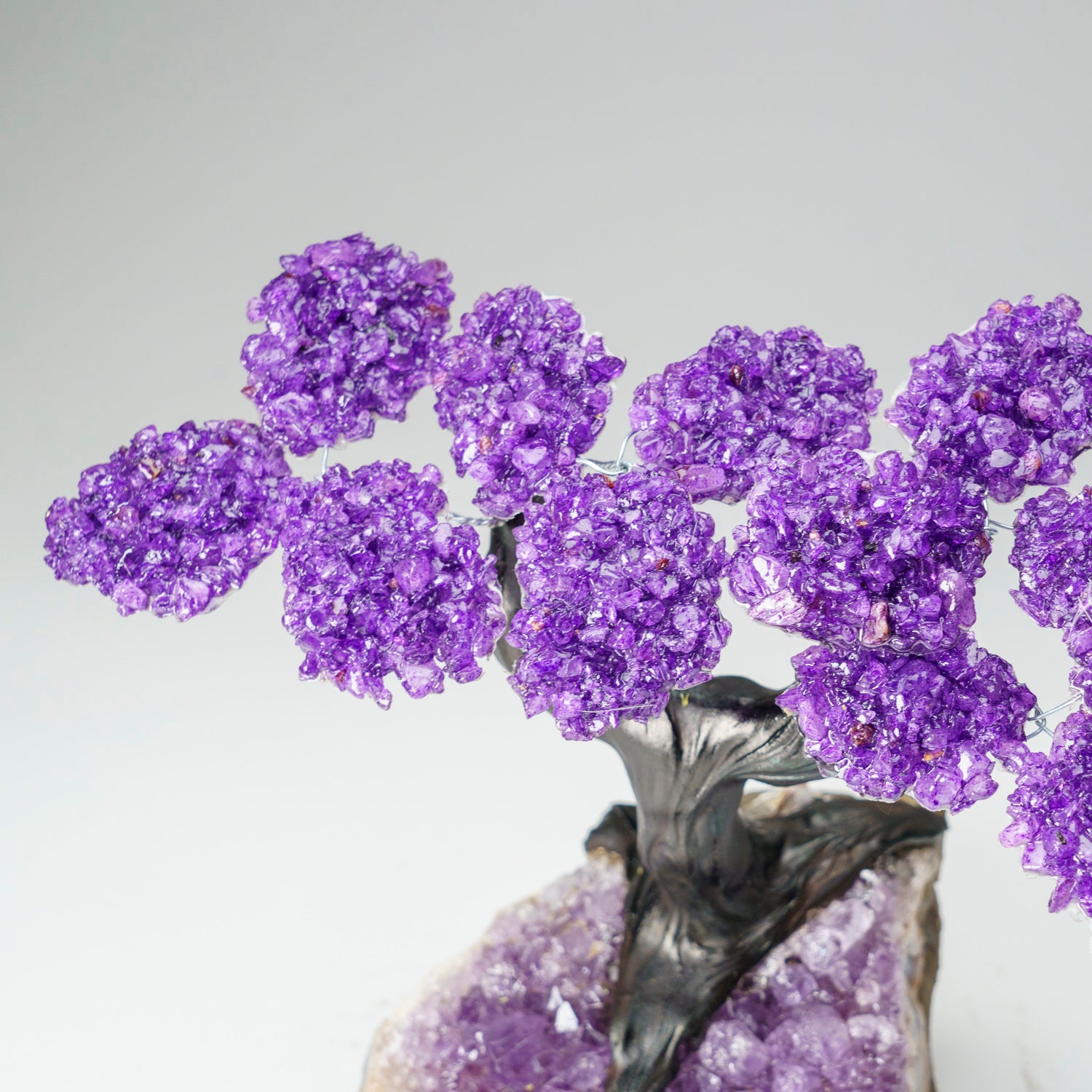 Custom - Genuine Amethyst Clustered Gemstone Tree on Amethyst Matrix (The Protection Tree)