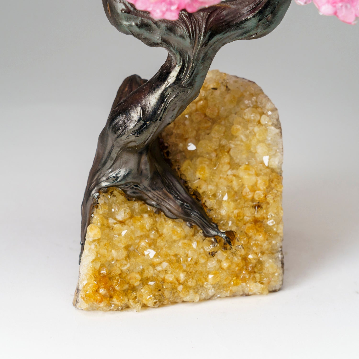 Custom - Genuine Rose Quartz Clustered Gemstone Tree on Citrine Matrix (The Comfort Tree)