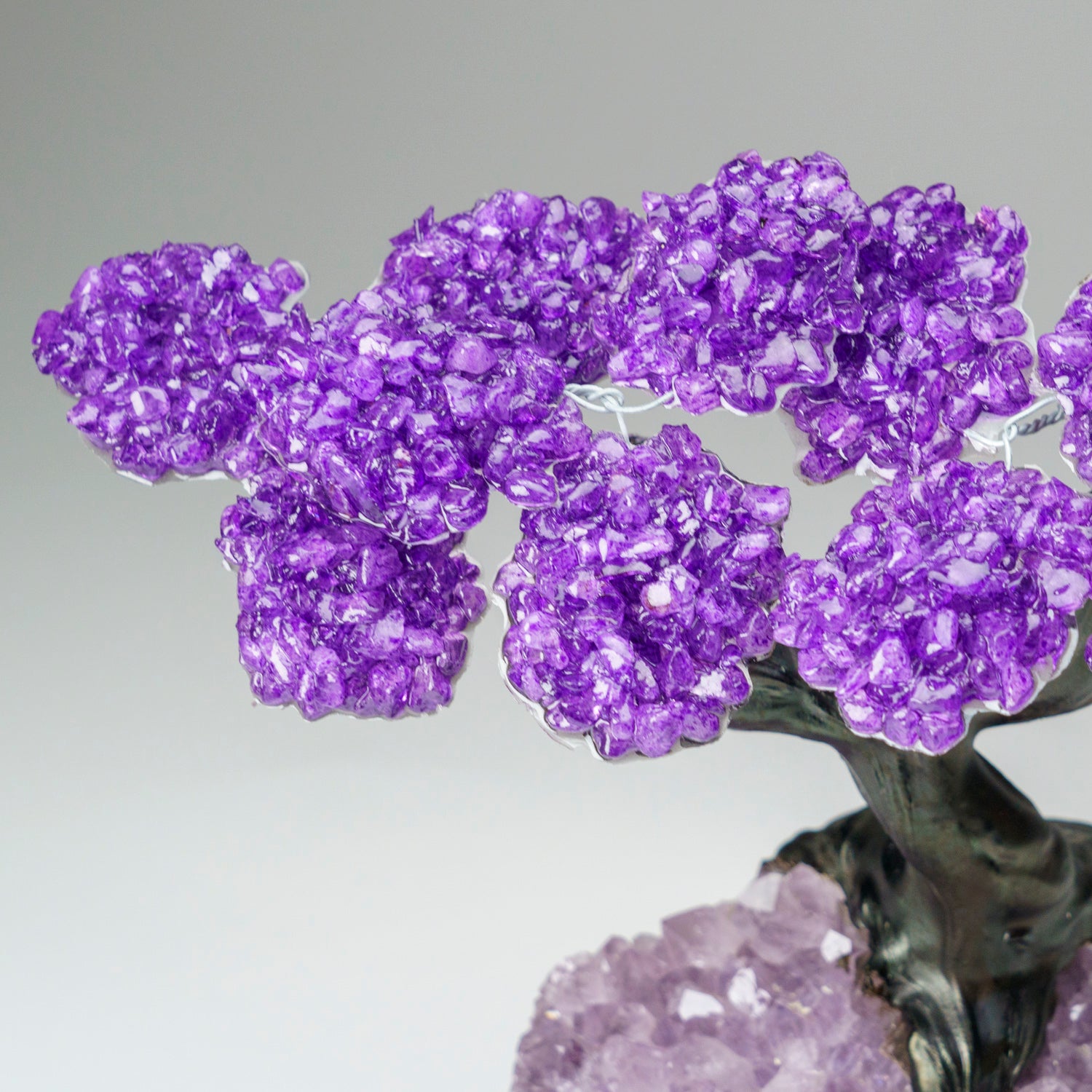 Custom - Genuine Amethyst Clustered Gemstone Tree on Amethyst Matrix (The Protection Tree)