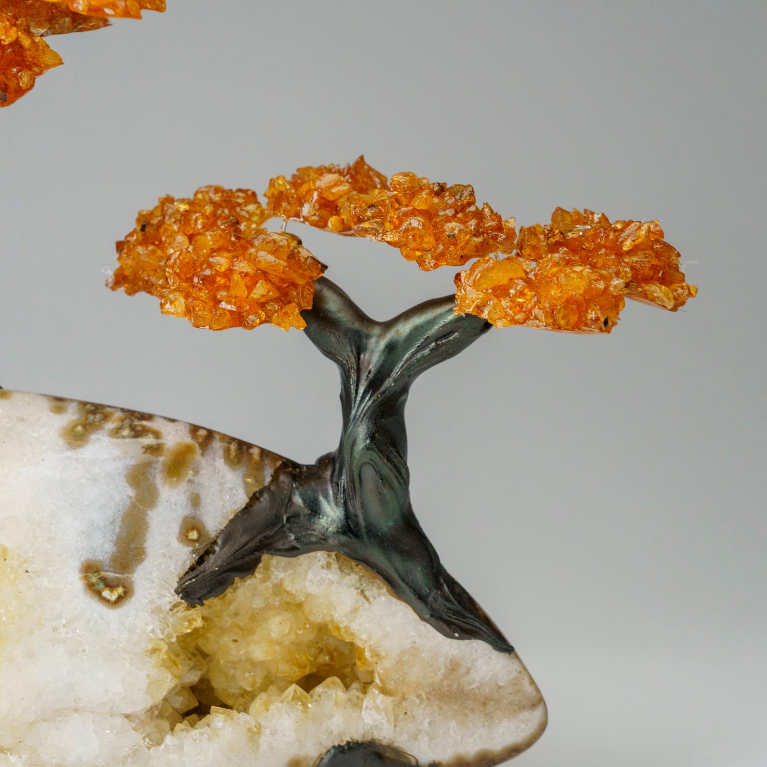 Custom - Genuine Citrine Clustered Gemstone Tree on Citrine Matrix (The Calming Tree)