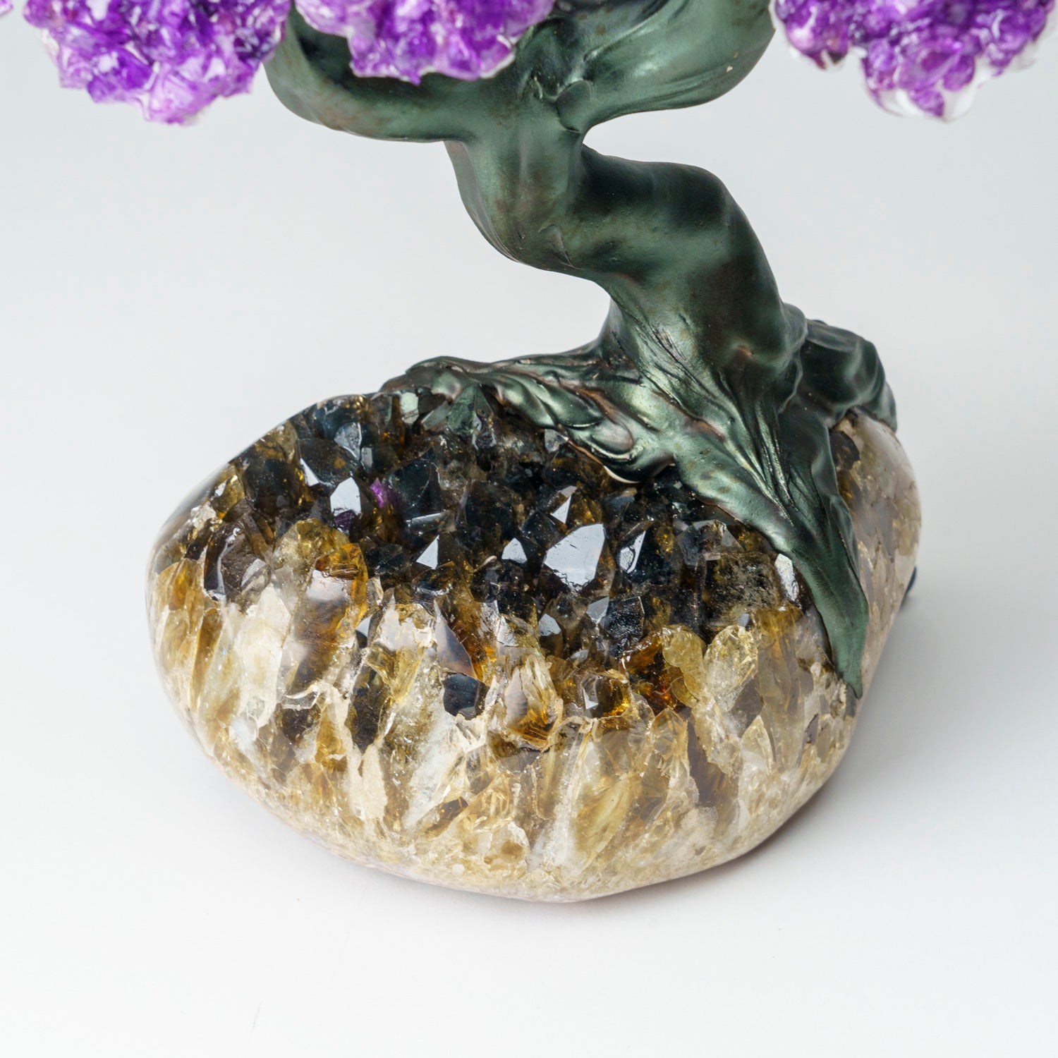 Custom - Genuine Amethyst Clustered Gemstone Tree on Citrine Matrix (The Empowerment Tree)