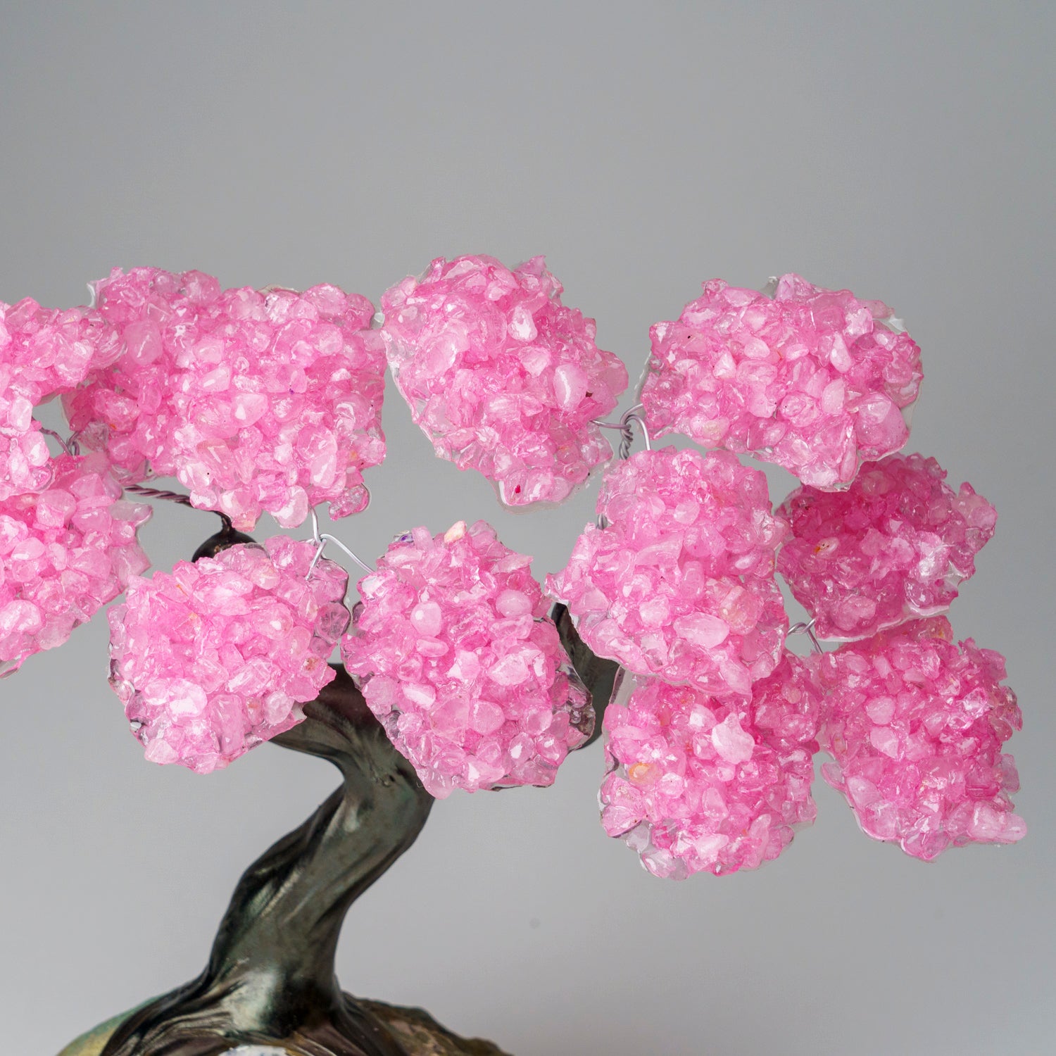 Custom - Genuine Rose Quartz Clustered Gemstone Tree on Amethyst Matrix (The Love Tree)