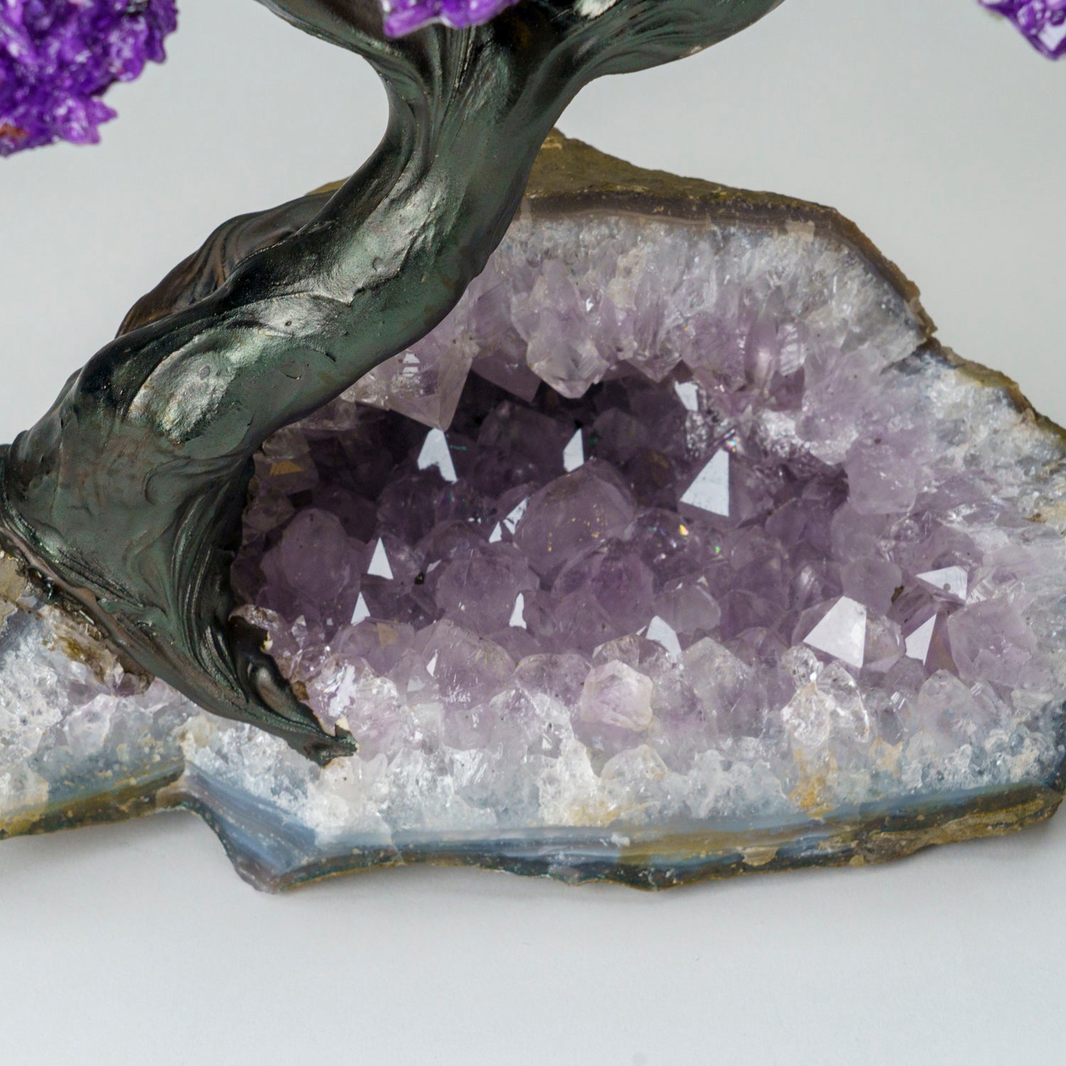 Custom - Genuine Amethyst Clustered Gemstone Tree on Amethyst Matrix (The Protection Tree)