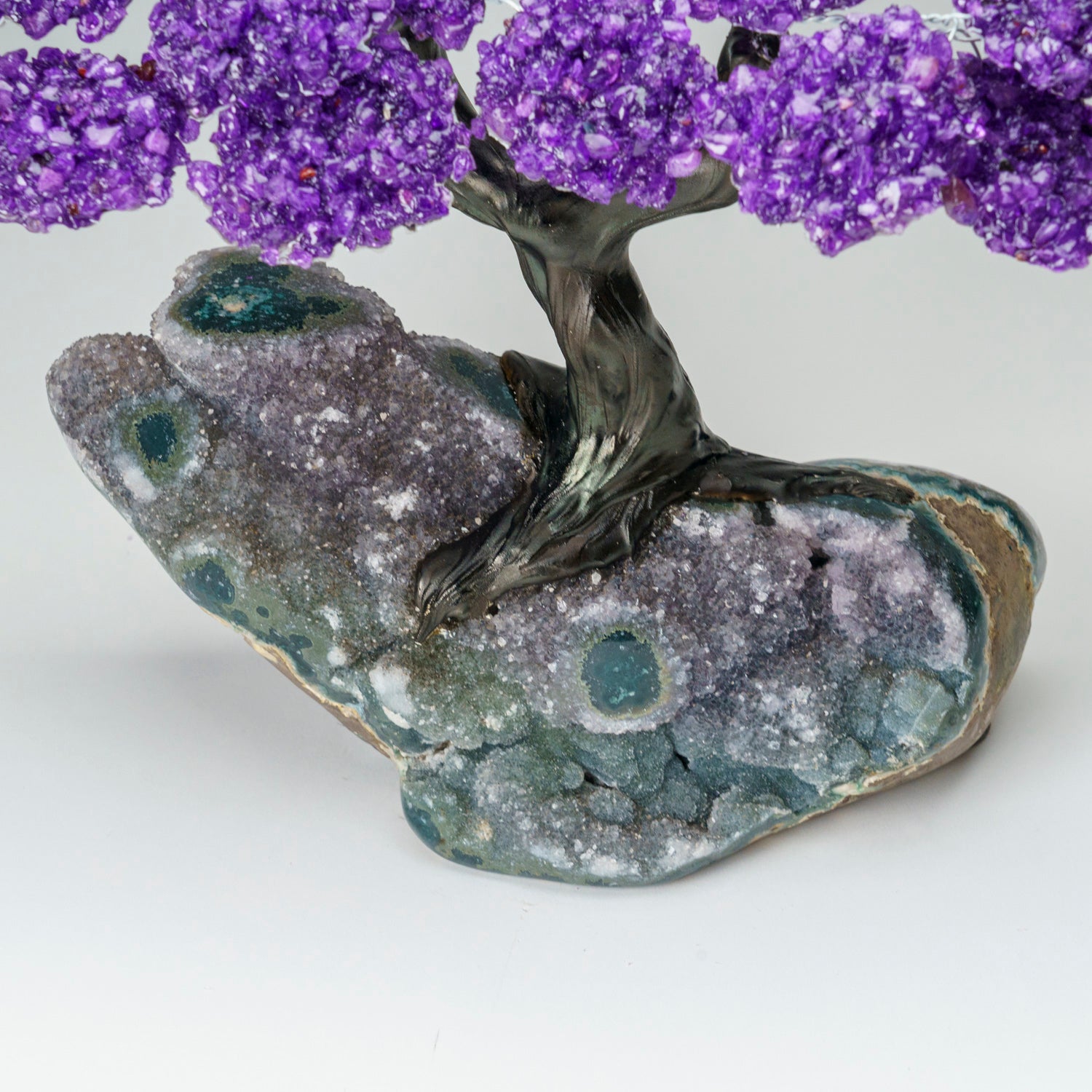 Custom - Genuine Amethyst Clustered Gemstone Tree on Druzy Matrix (The Protection Tree)