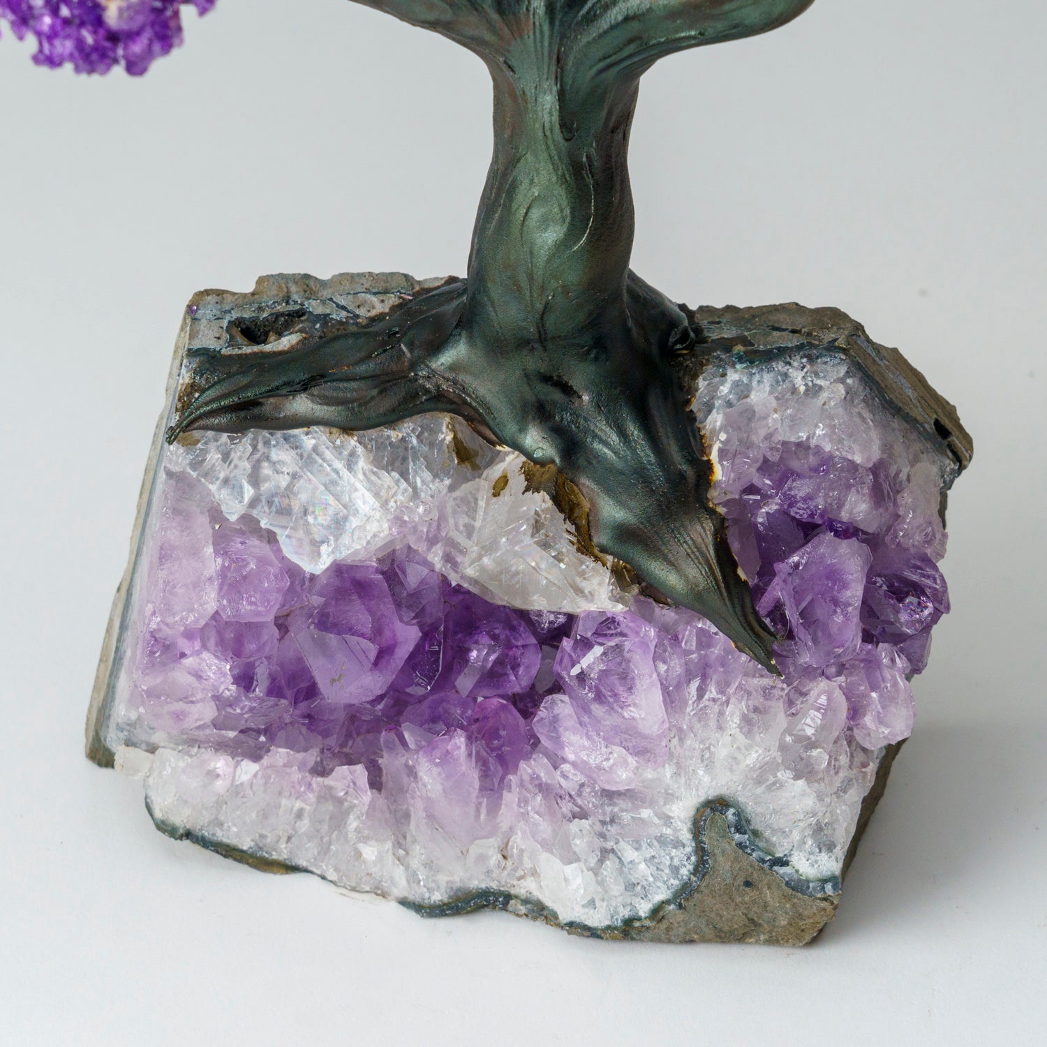 Custom - Genuine Amethyst Clustered Gemstone Tree on Amethyst Matrix (The Protection Tree)