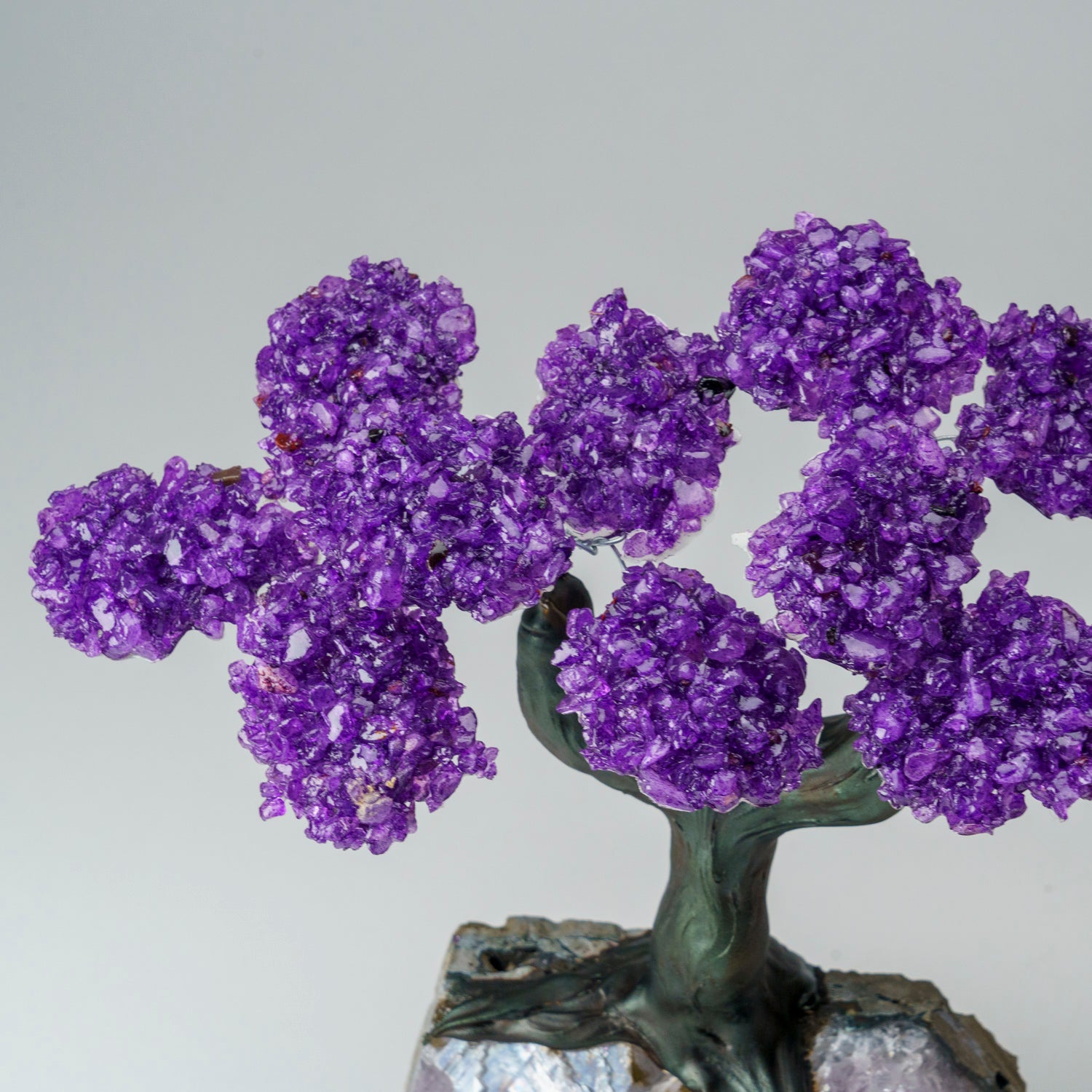 Custom - Genuine Amethyst Clustered Gemstone Tree on Amethyst Matrix (The Protection Tree)