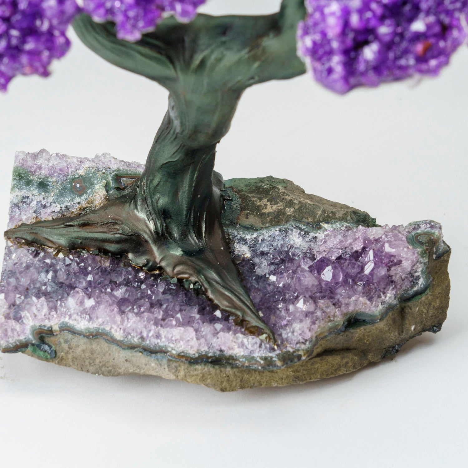 Custom - Genuine Amethyst Clustered Gemstone Tree on Amethyst Matrix (The Protection Tree)