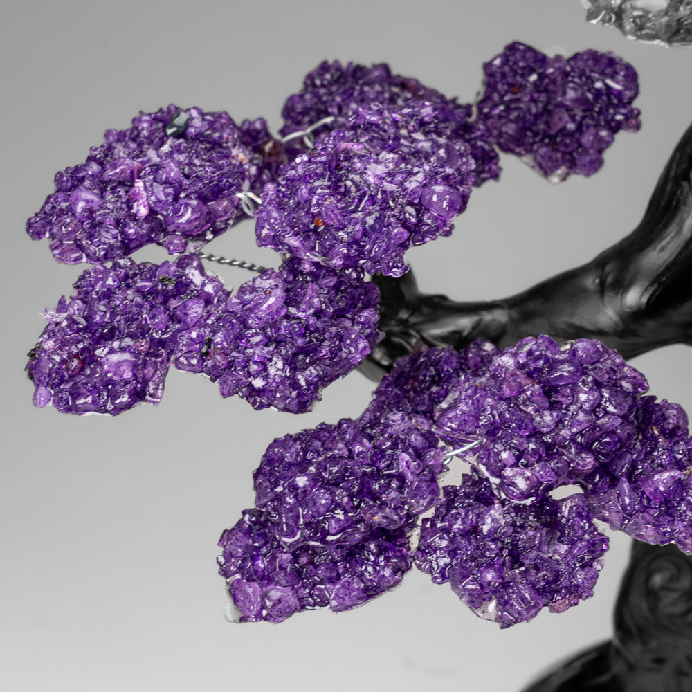 Custom Designed - Genuine Amethyst Clustered Gemstone Tree on Amethyst Matrix (The Protection Tree)