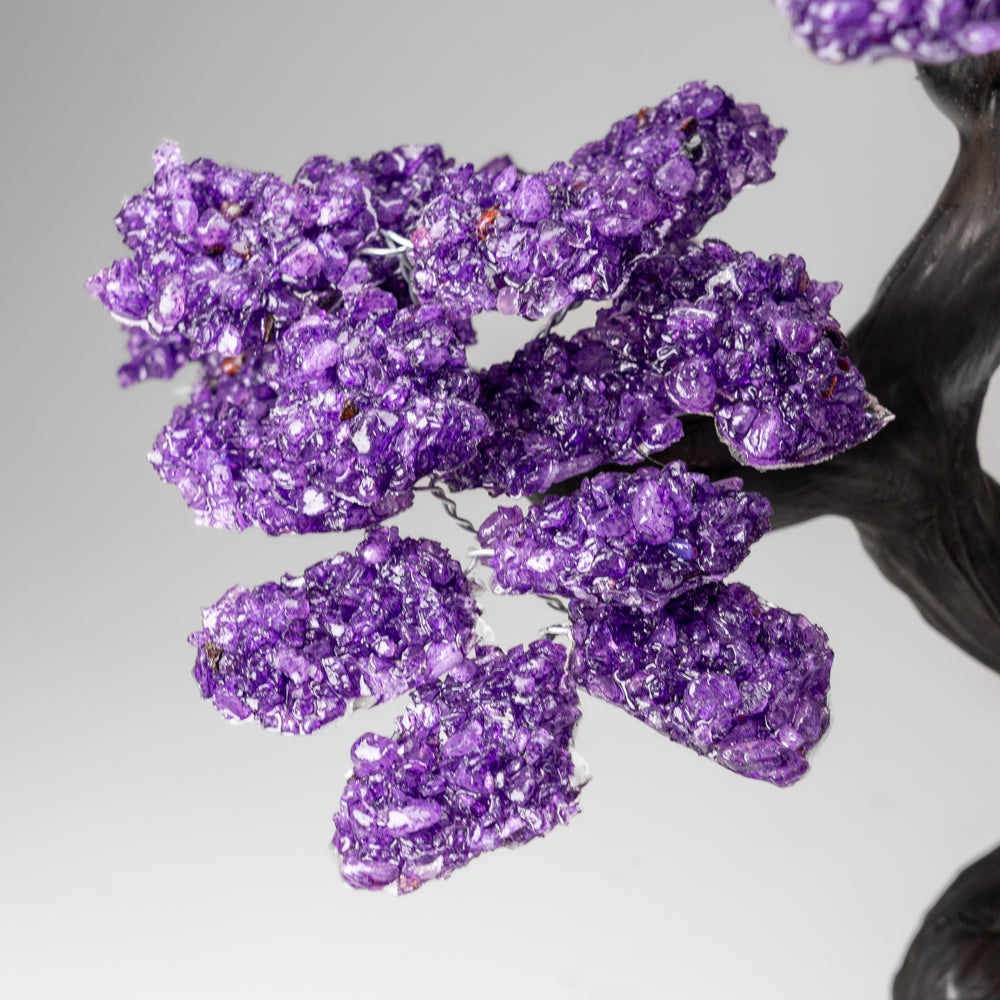 Custom Designed - Genuine Amethyst Clustered Gemstone Tree on Amethyst Matrix (The Protection Tree)