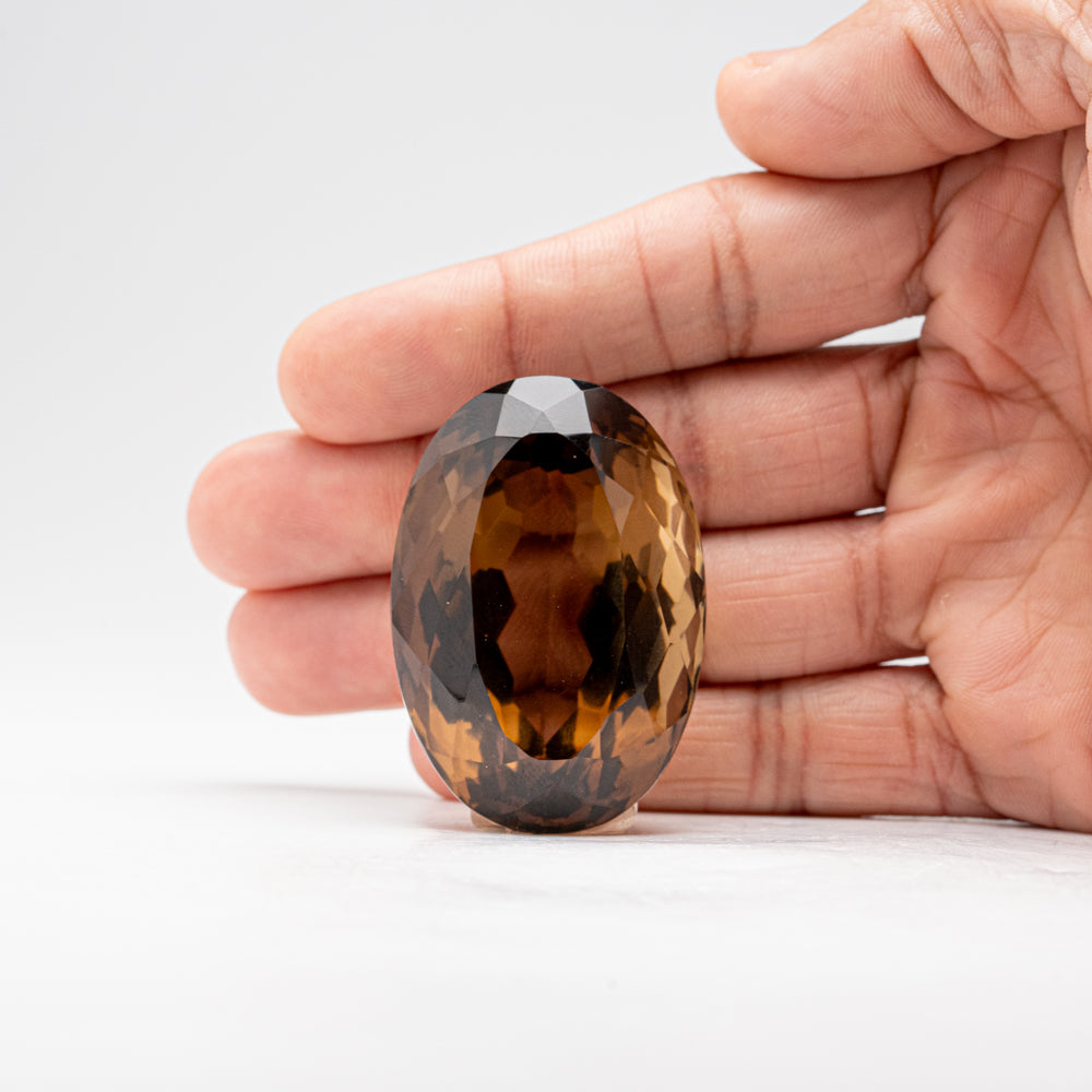 Smoky Quartz Oval Cut Gemstone (309.5ct)