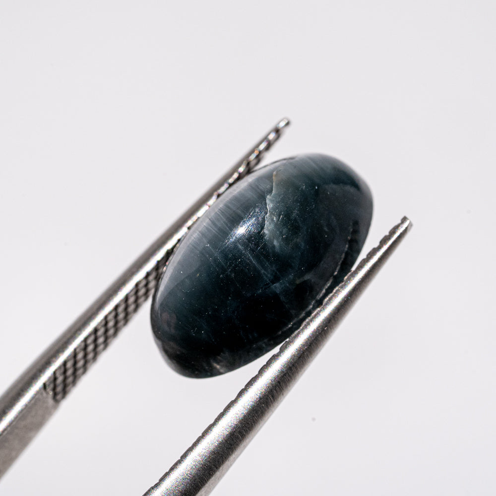 Blue Tourmaline Cats Eye Cabochon (4.5ct)