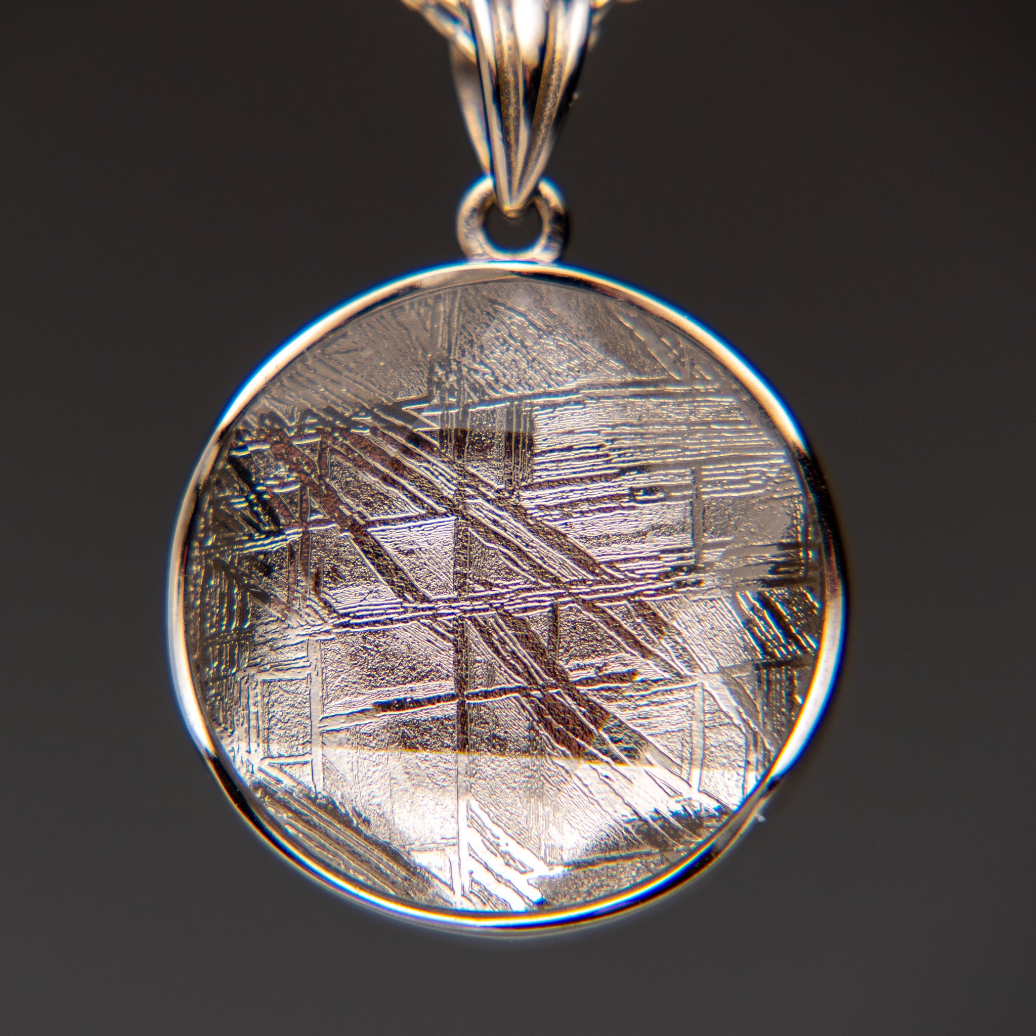 Muonionalusta Meteorite Star of David Pendant (8 grams) with 18" Sterling Silver Chain