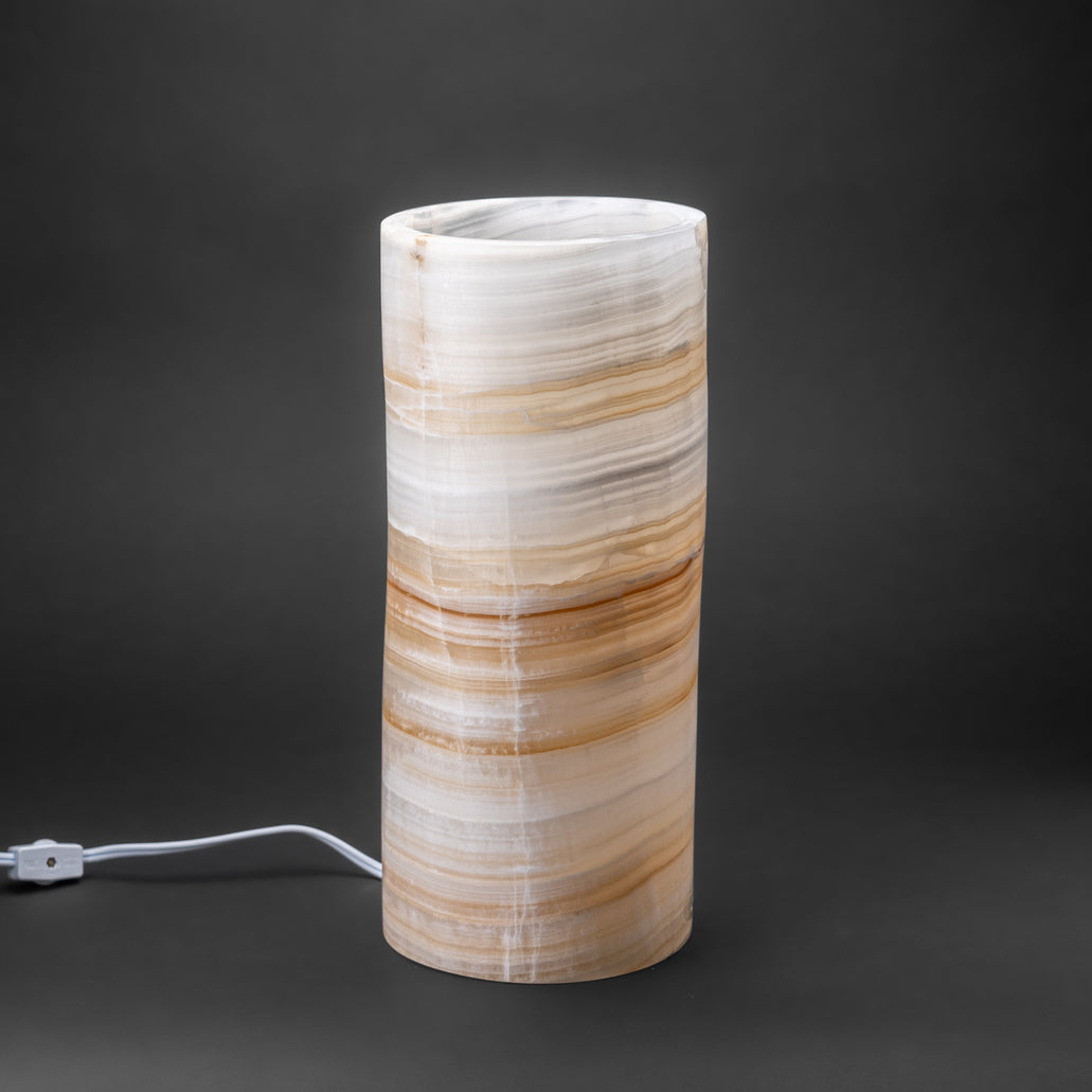 Genuine Round Banded Onyx Lamp (14