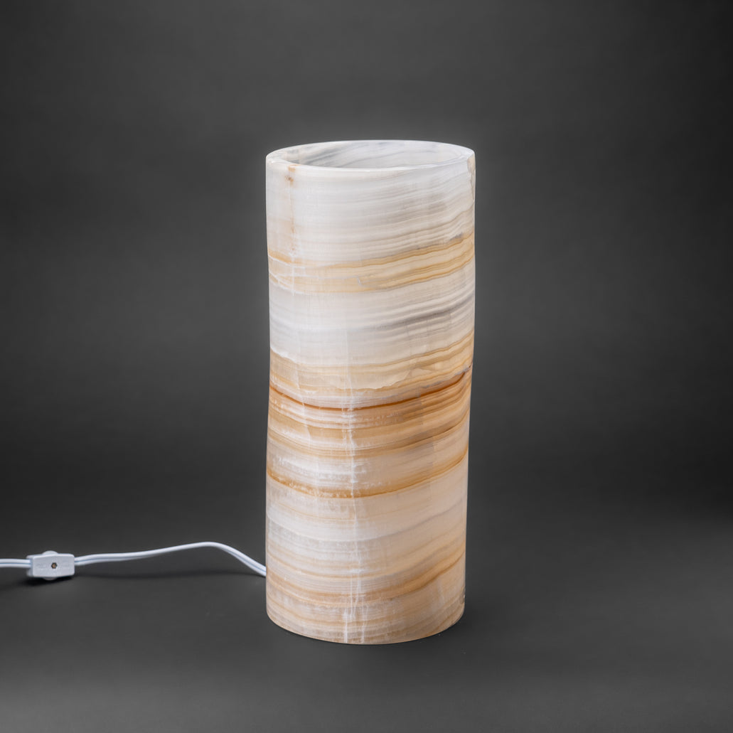 Genuine Round Banded Onyx Lamp (14
