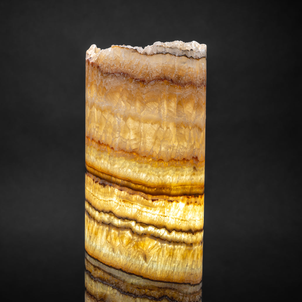 Genuine Round Banded Onyx Lamp (17