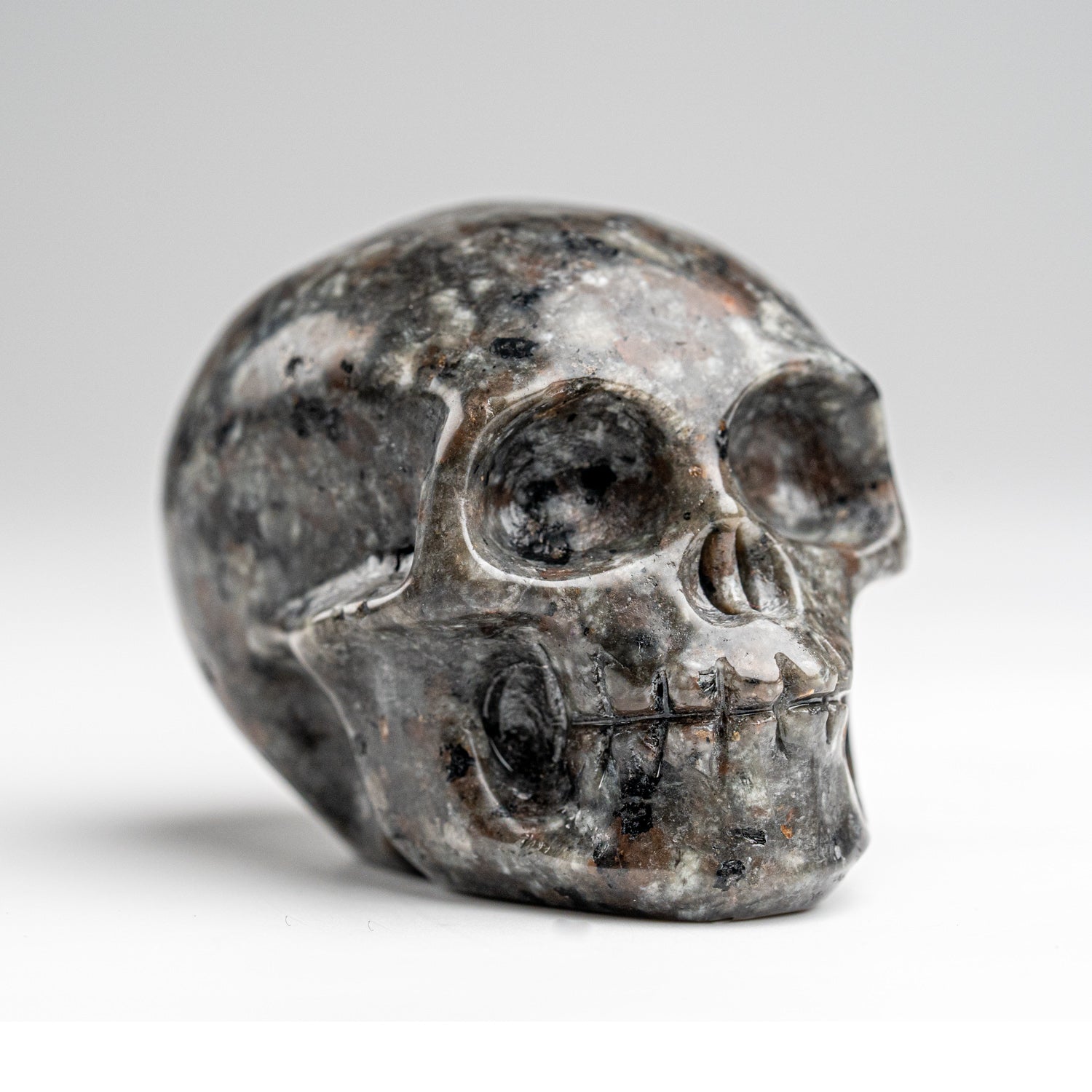 Polished Iolite Skull Carving (132.2 grams)