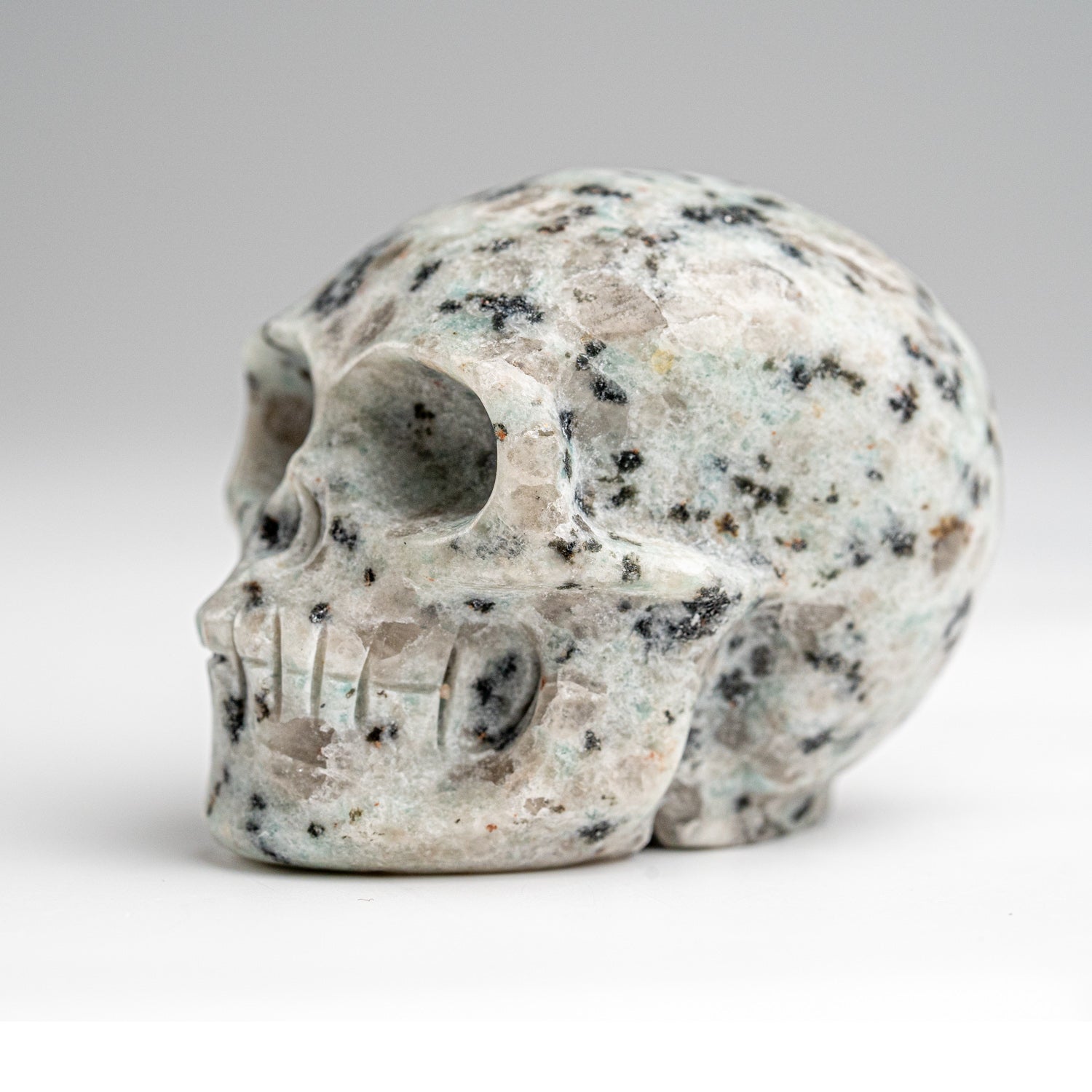 Polished Moonstone Skull Carving (129 grams)