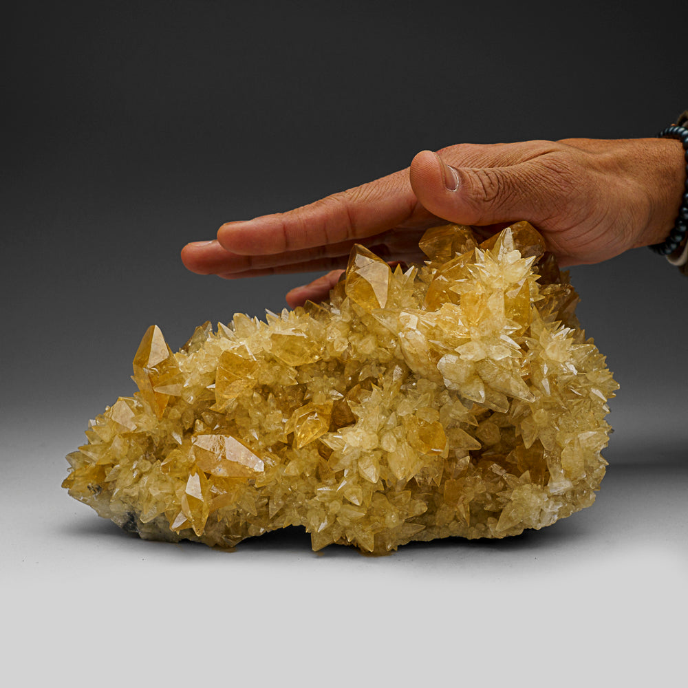Golden Calcite Crystal Cluster from Elmwood Mine, Tennessee