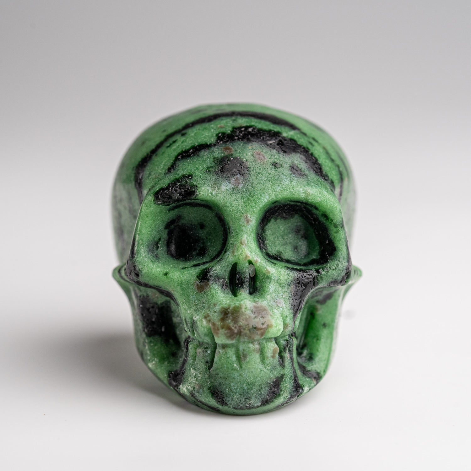 Polished Zoisite Skull Carving (153.2 grams)