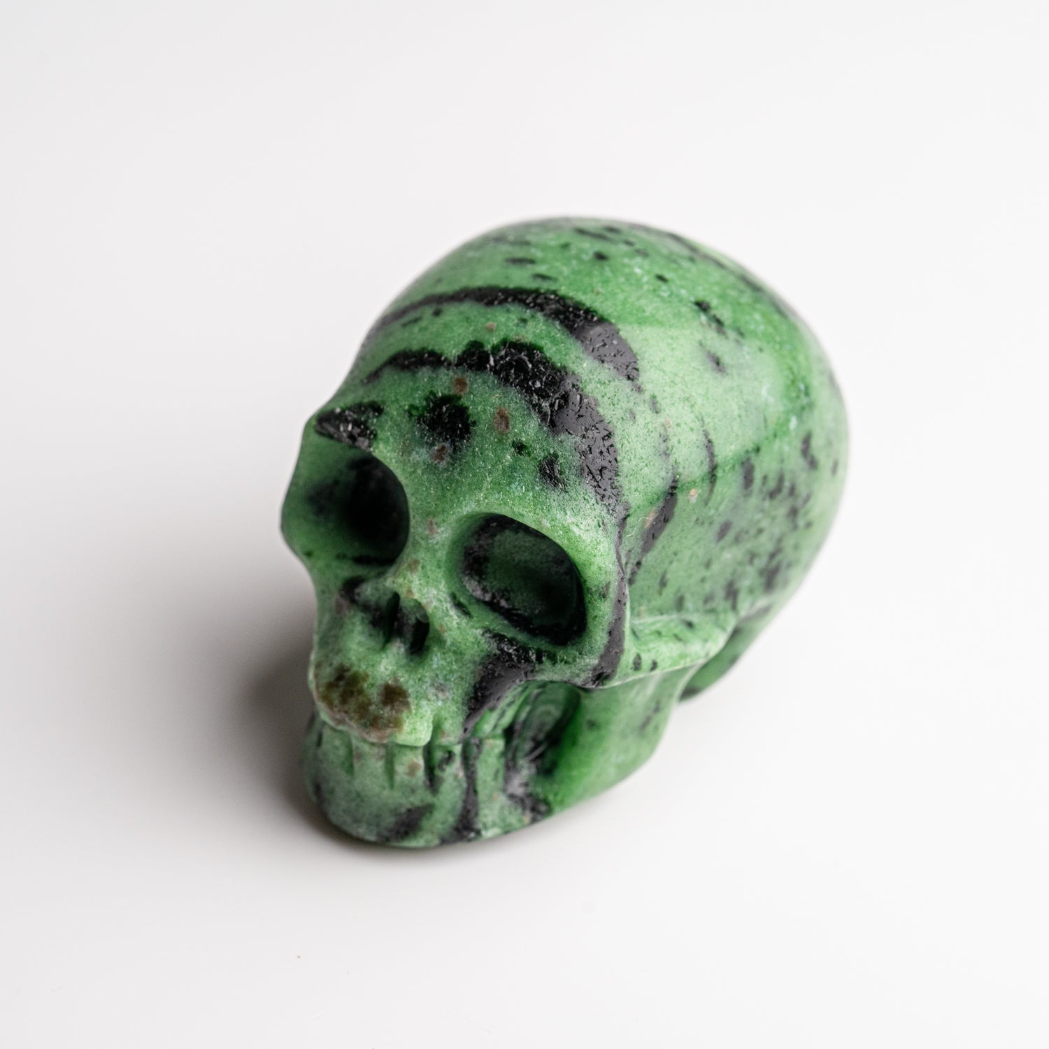 Polished Zoisite Skull Carving (153.2 grams)