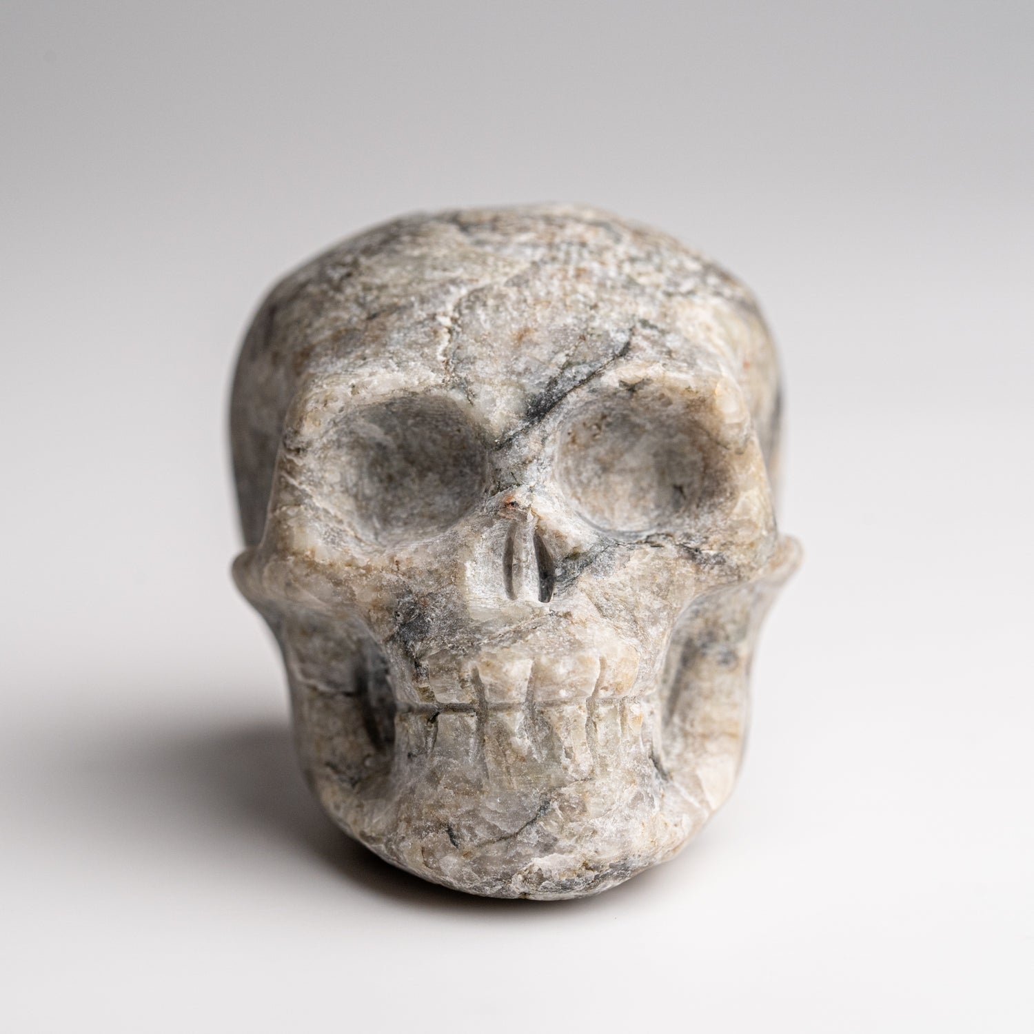 Polished Alabaster Skull Carving (123.8 grams)