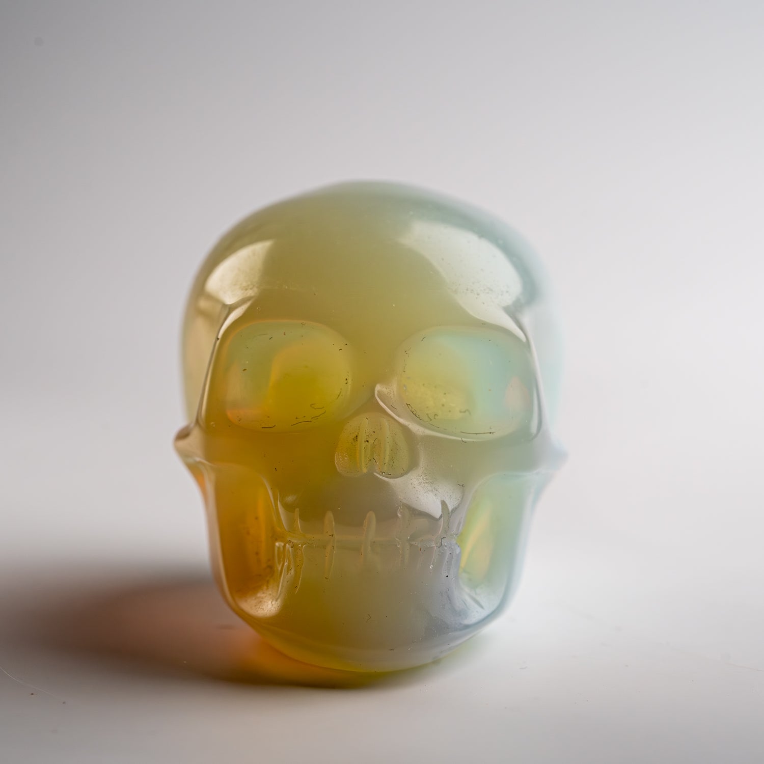 Polished Opalite Skull Carving (129.4 grams)