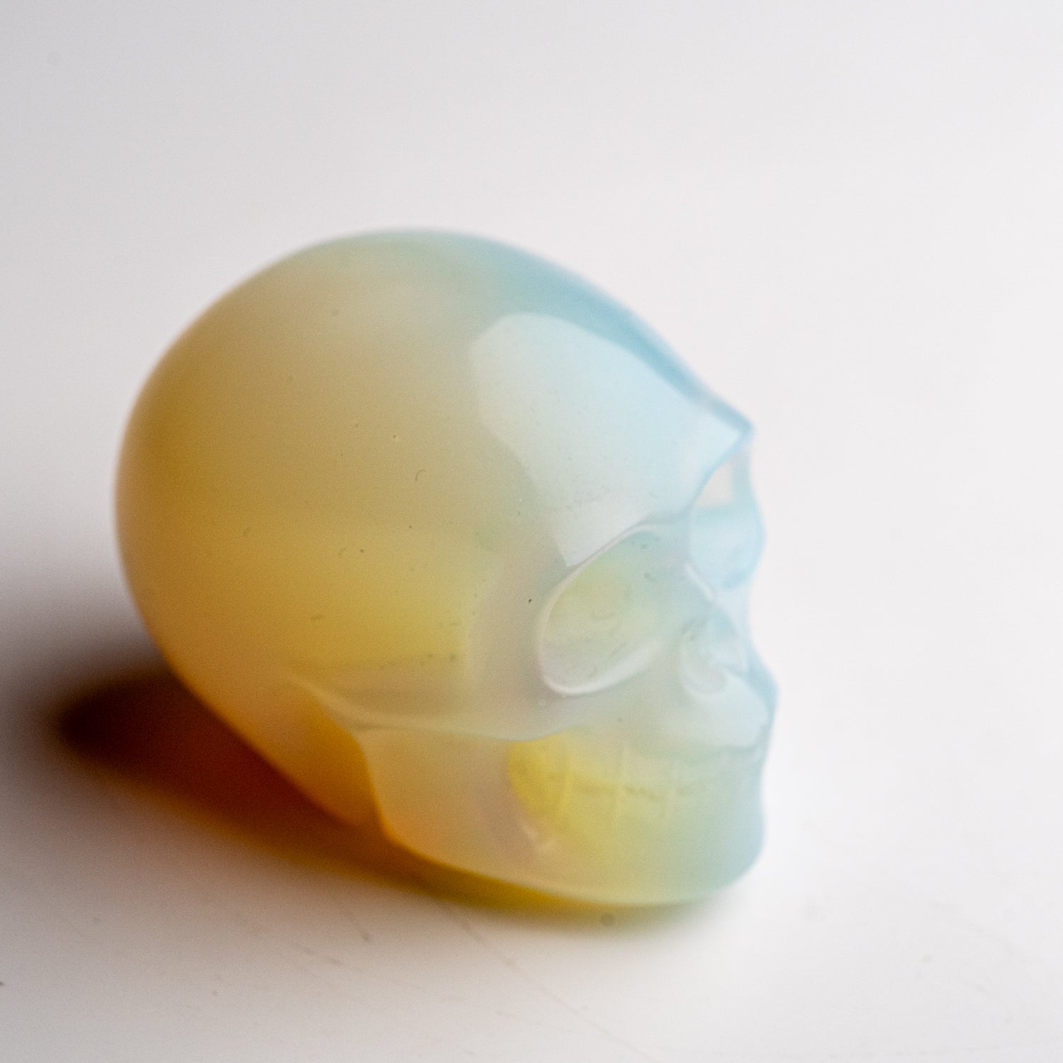 Polished Opalite Skull Carving (129.4 grams)