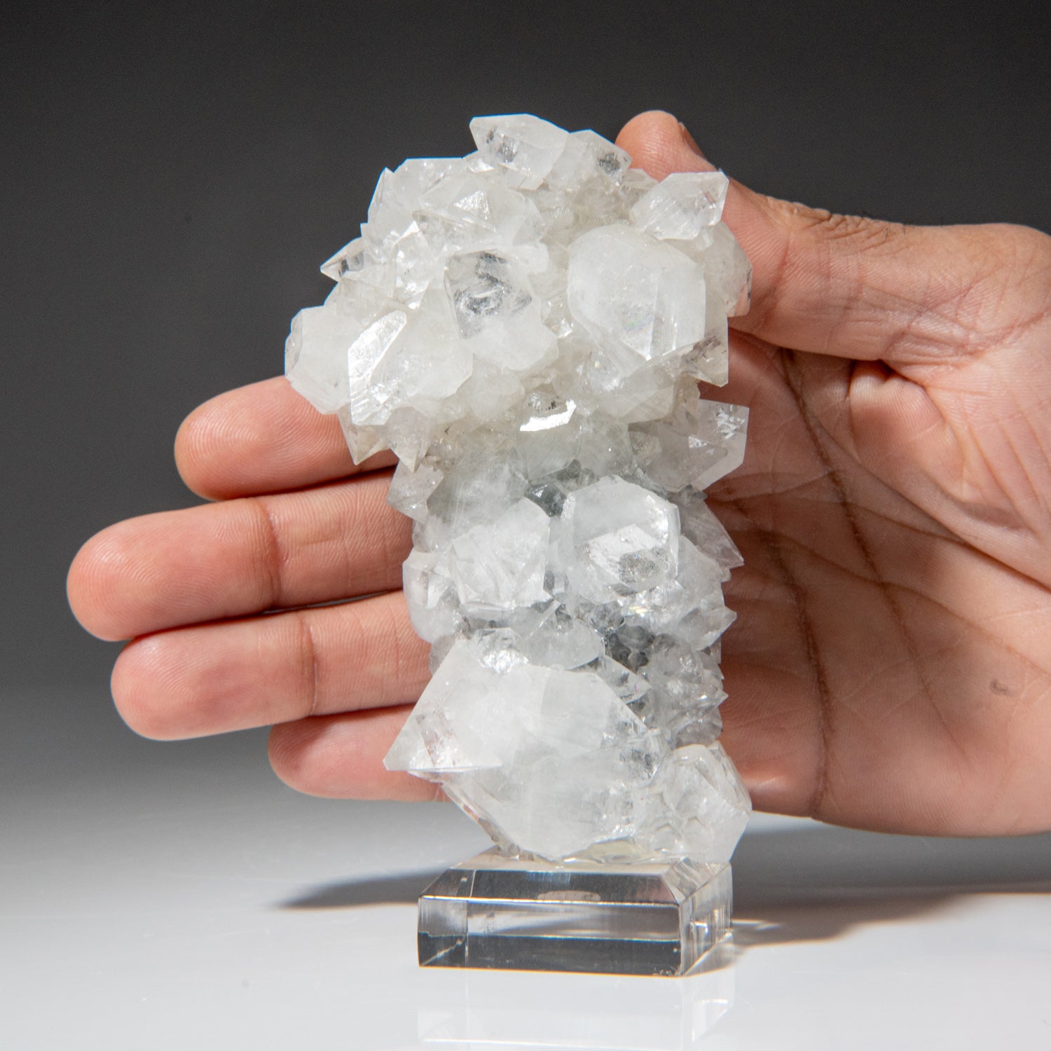 Apophyllite on Calcite Druzy Pseudomorph from Jalgaon, Maharashtra, In ...